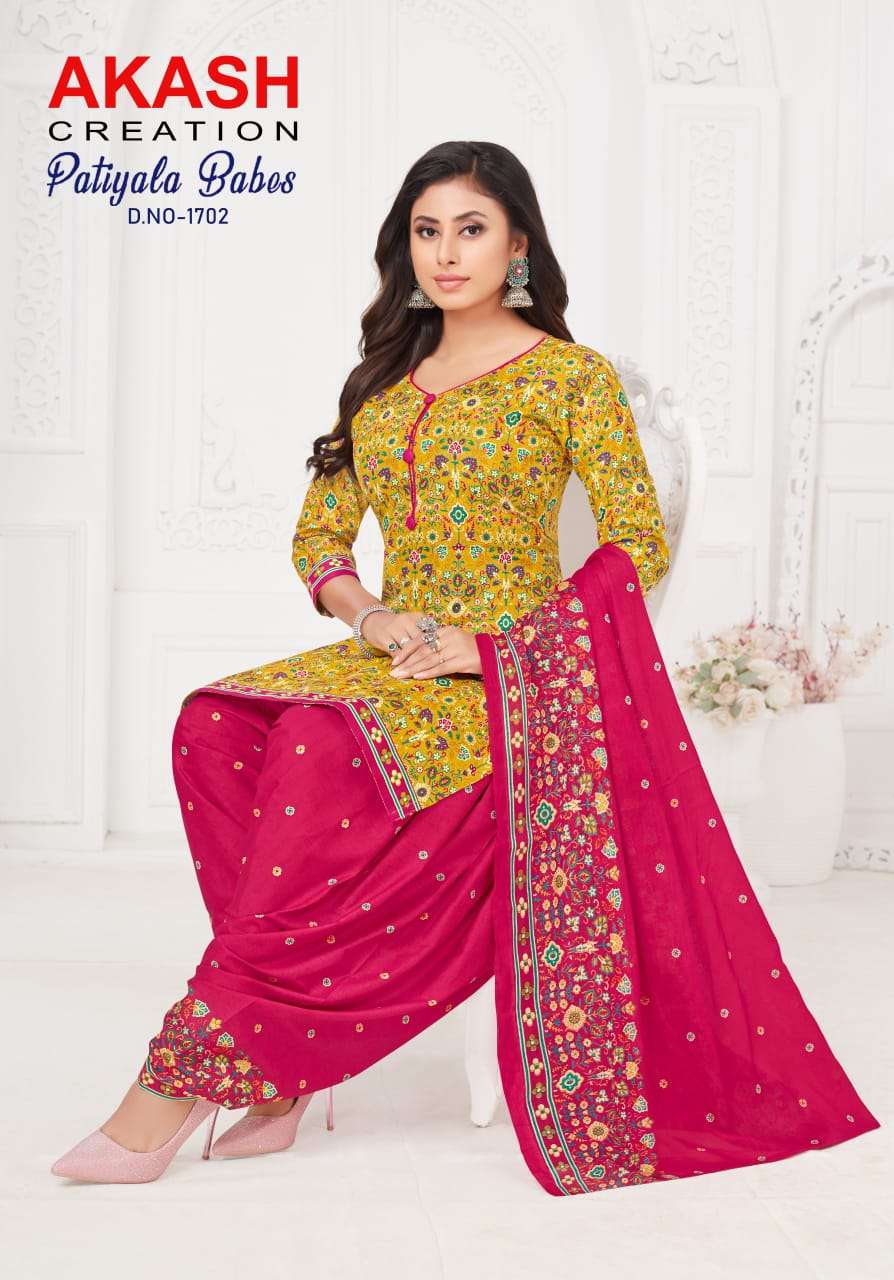 AKASH CREATION PATIYALA BABES VOL 17 COTTON PRINTED SALWAR SUIT