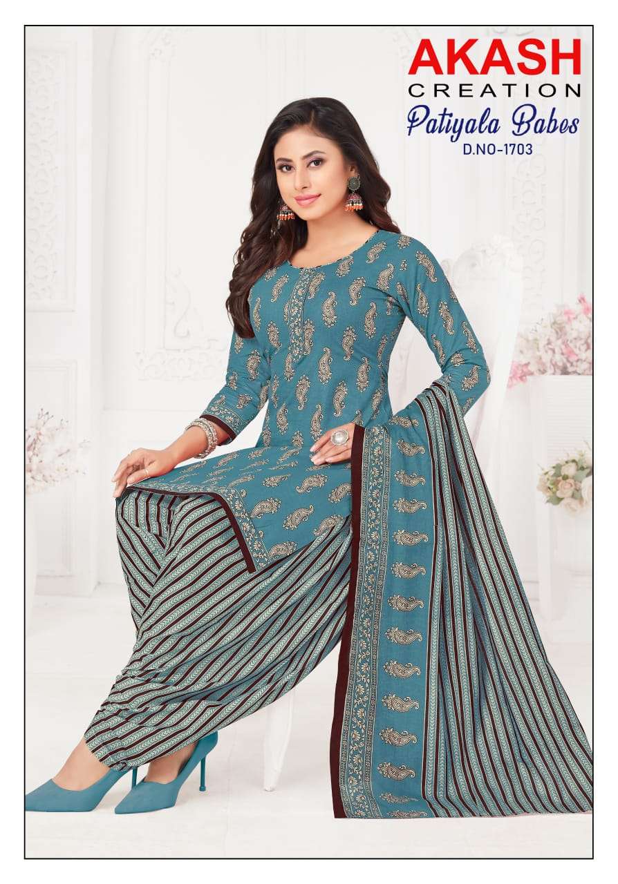 AKASH CREATION PATIYALA BABES VOL 17 COTTON PRINTED SALWAR SUIT