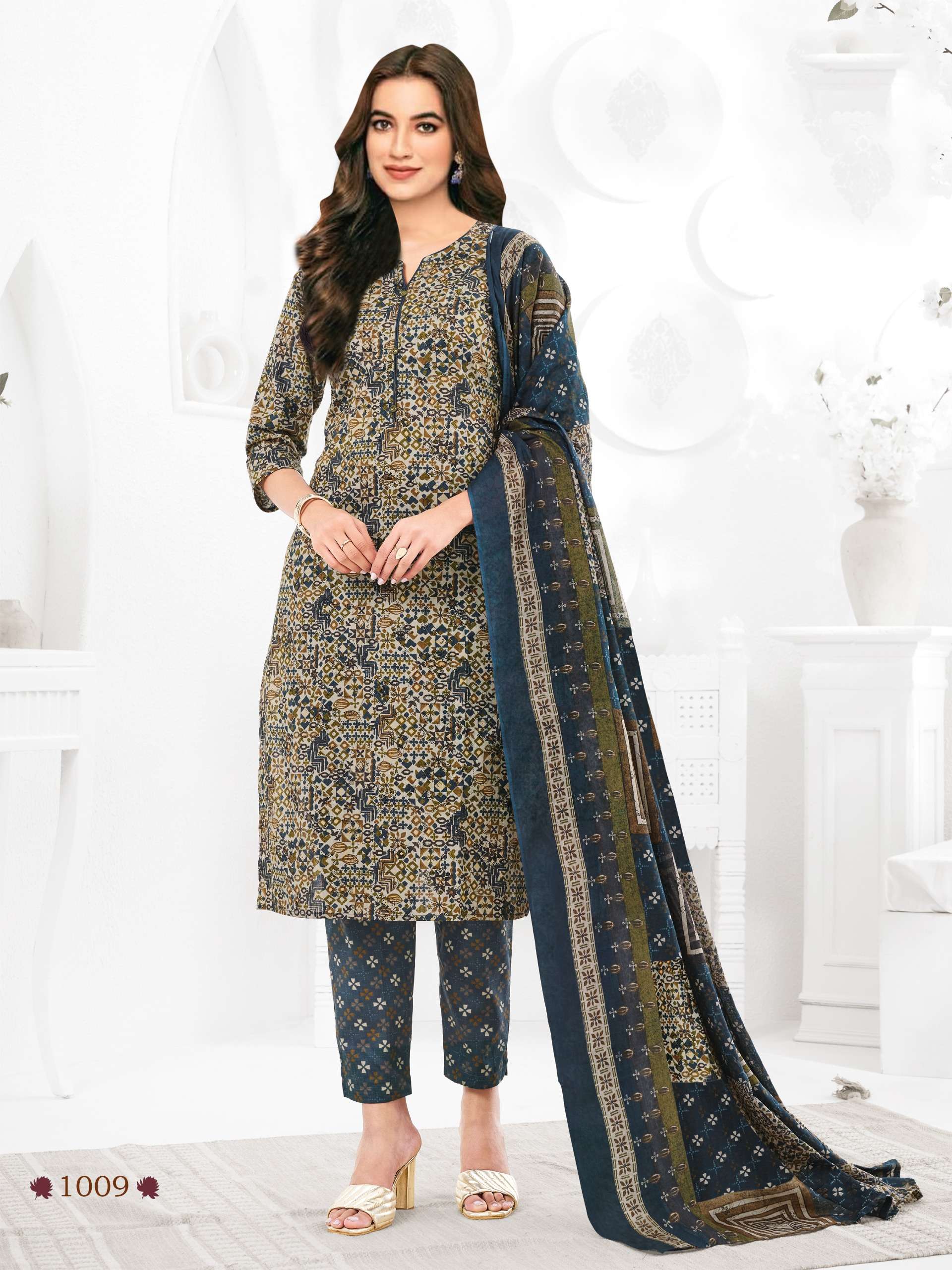 AKSHARA VOL 1 COTTON PRINTED DRESS MATERIAL 