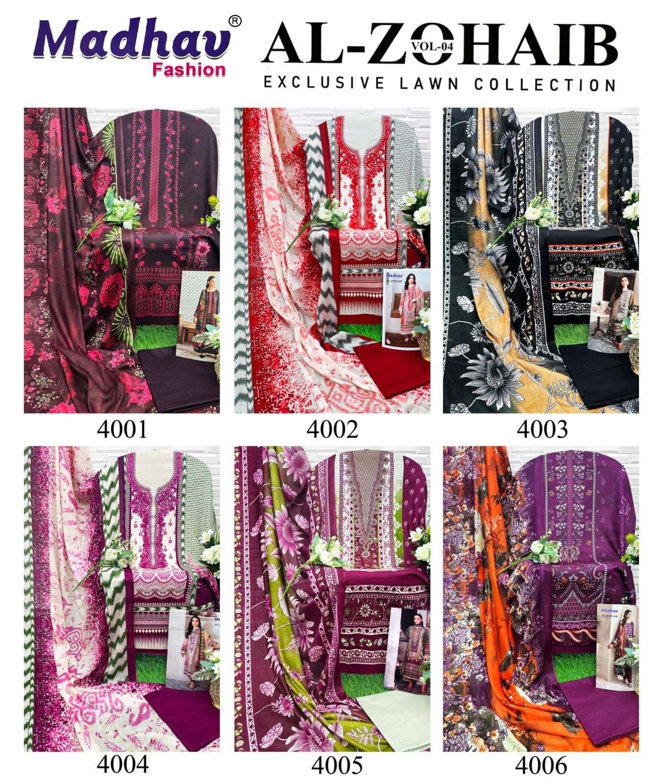 AL ZOHAIB VOL 4 LAWN COTTON DIGITAL PRINTS SALWAR SUIT