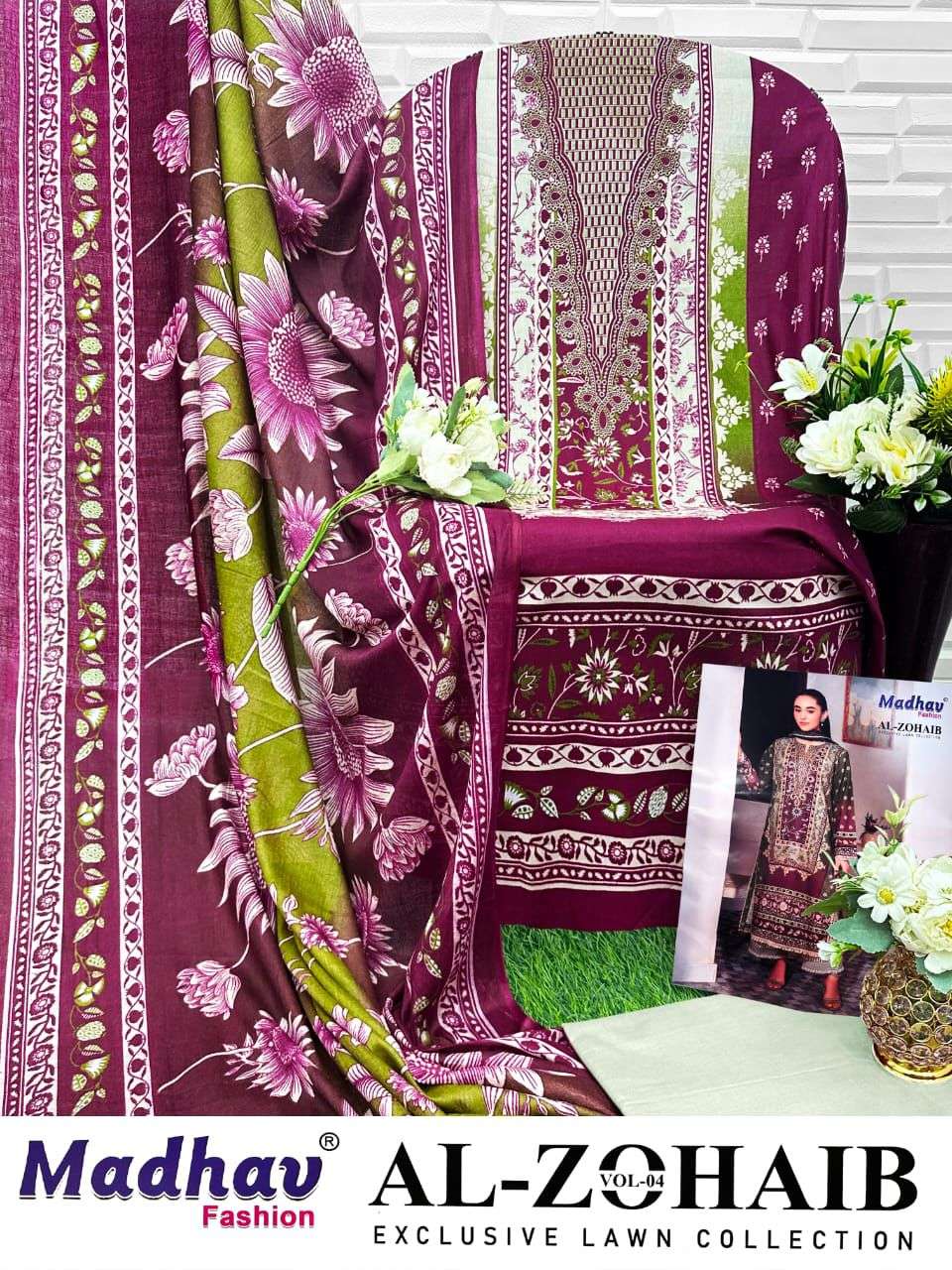 AL ZOHAIB VOL 4 LAWN COTTON DIGITAL PRINTS SALWAR SUIT