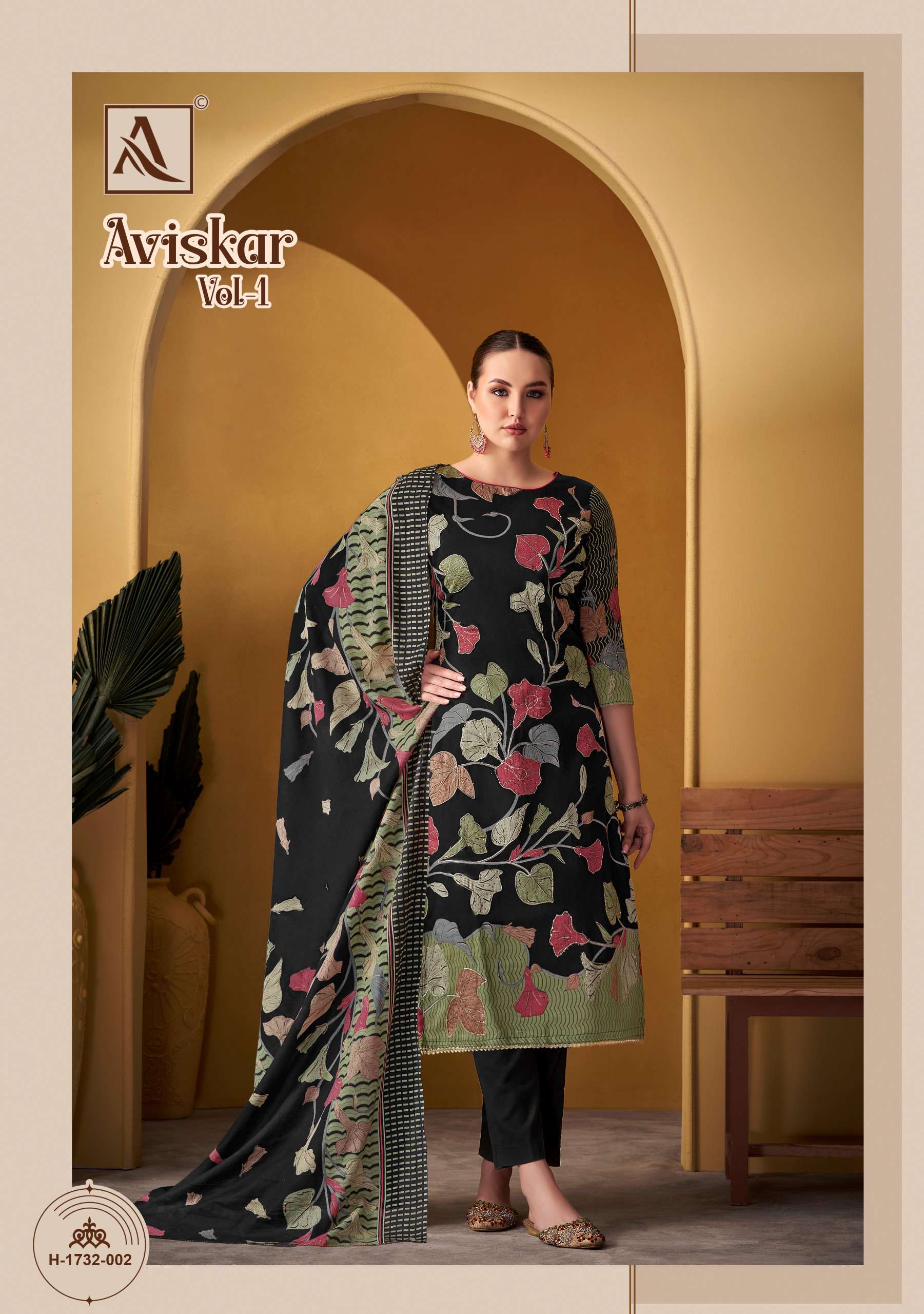 ALOK SUITS AVISKAR JAM COTTON DESIGNER PRINT WITH FANCY WORK SUIT