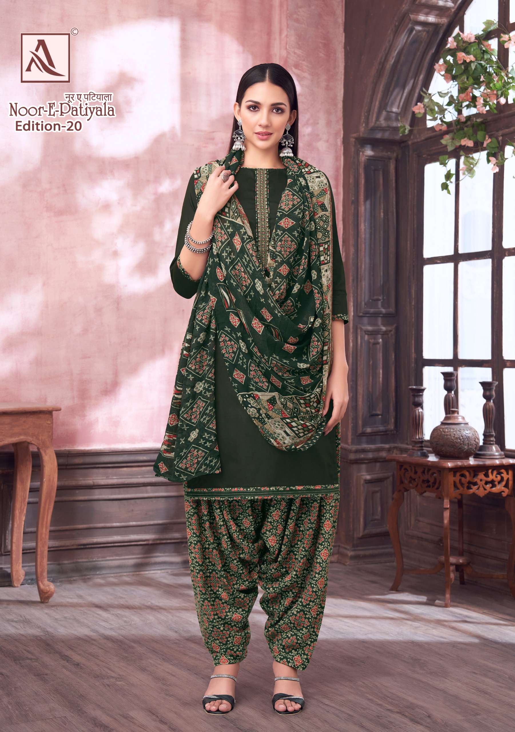 ALOK SUITS NOOR E PATIYALA EDITION 20 JAM COTTON FANCY WORK SUIT