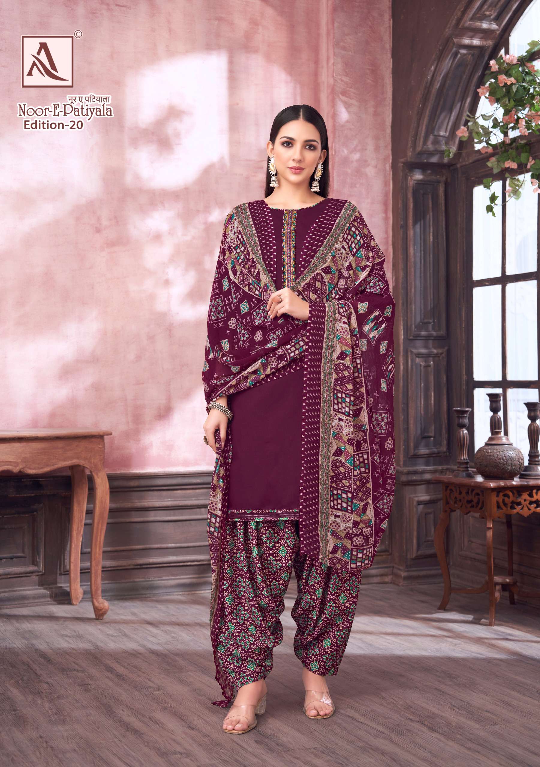 ALOK SUITS NOOR E PATIYALA EDITION 20 JAM COTTON FANCY WORK SUIT
