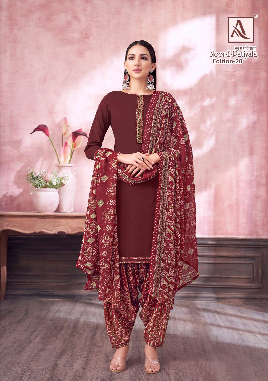 ALOK SUITS NOOR E PATIYALA EDITION 20 JAM COTTON FANCY WORK SUIT