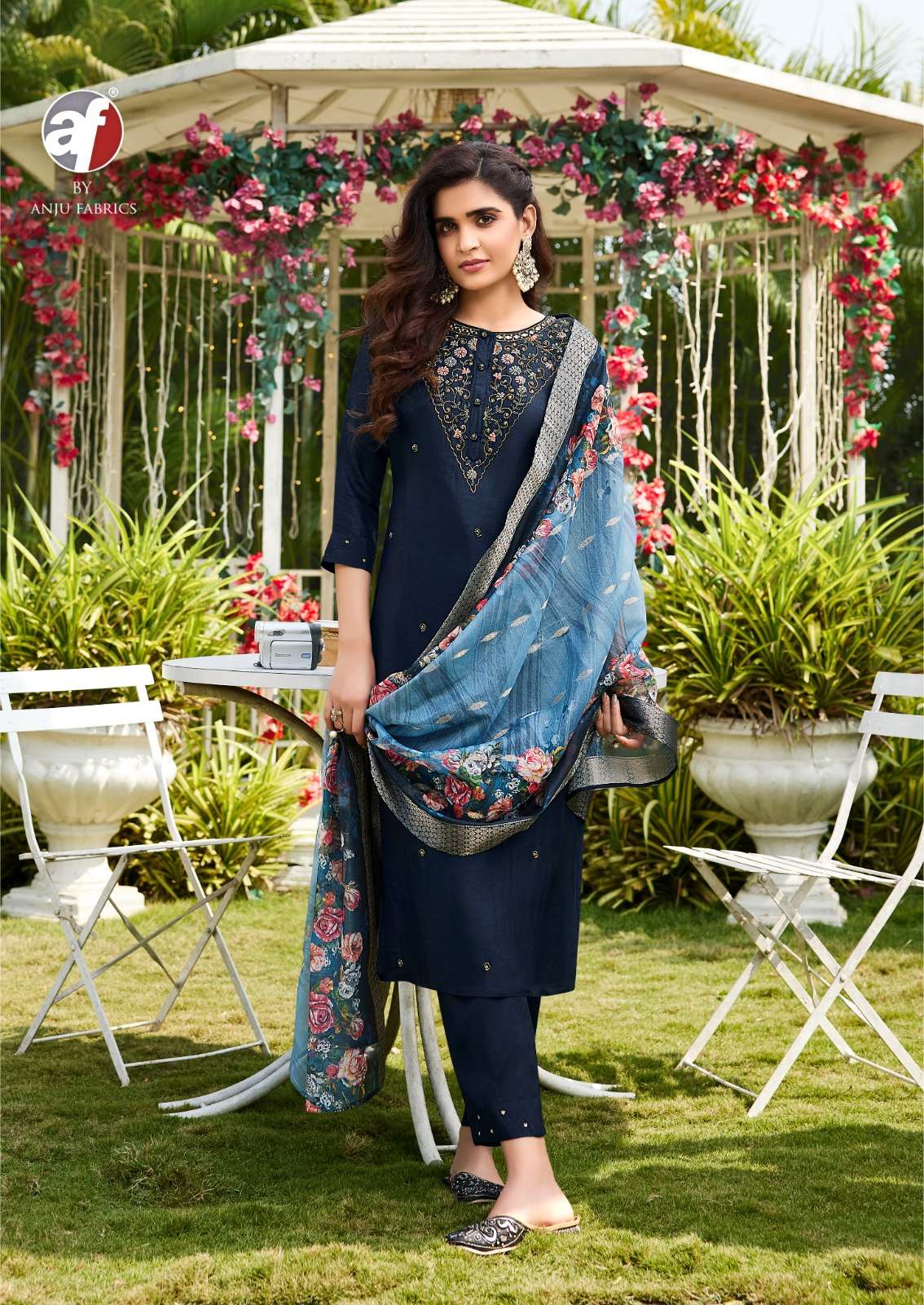 ANJU FABRICS GHUNGHAT VOL 12 SILK DESIGNER FANCY LADIES SUIT
