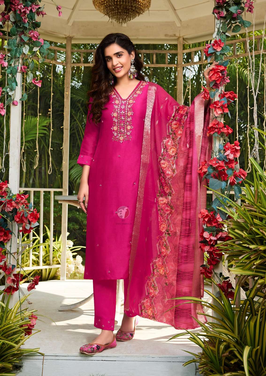 ANJU FABRICS GHUNGHAT VOL 12 SILK DESIGNER FANCY LADIES SUIT
