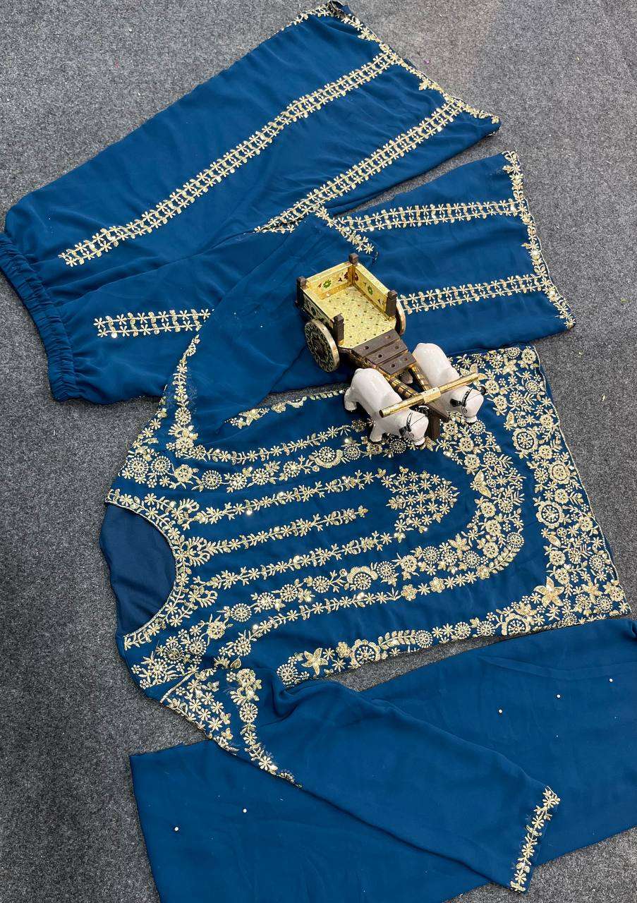 BD 1721 GEORGETTE HEAVY EMBROIDERED FESTIVE WEAR SUIT