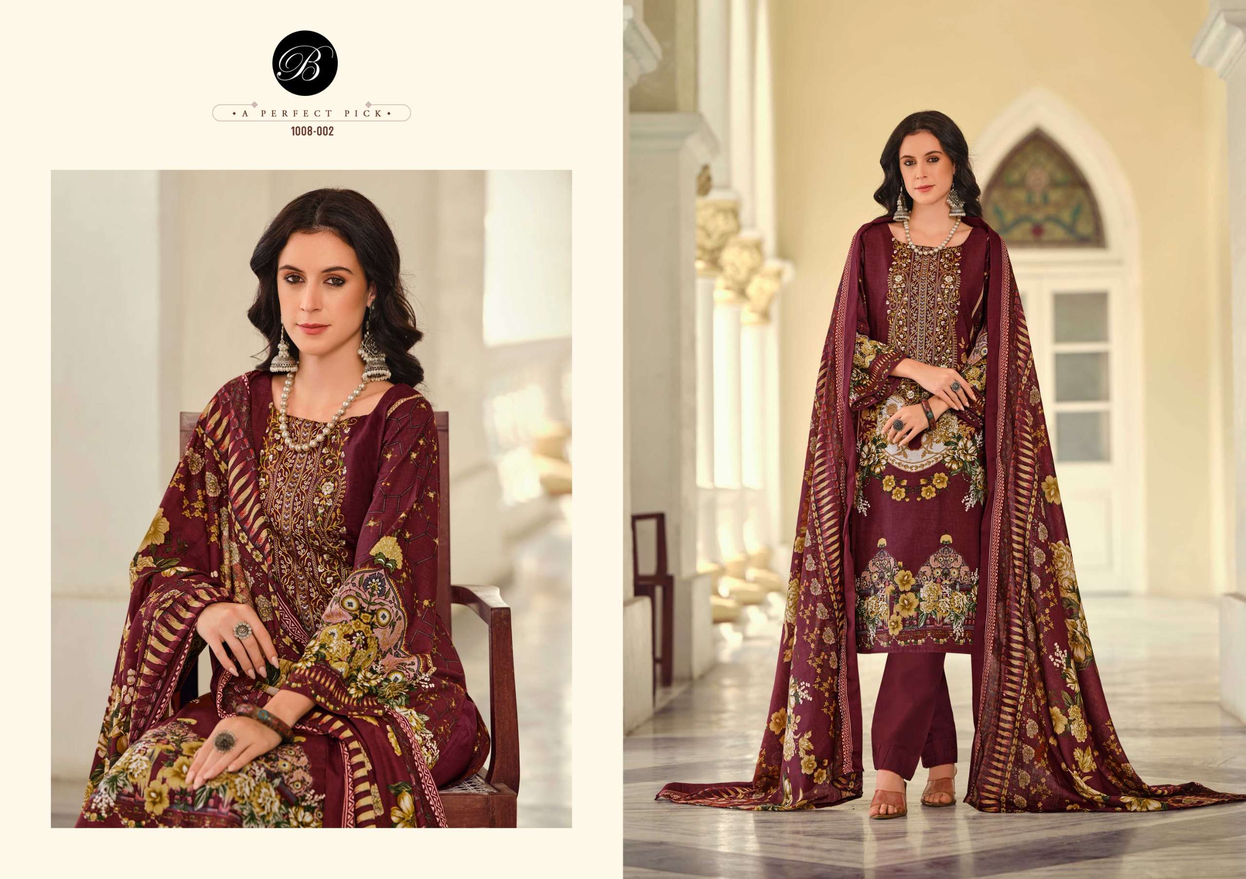 BELLIZA DESIGNER STUDIO NAIRA VOL 84 COTTON DIGITAL PRINTS WITH WORK SUIT