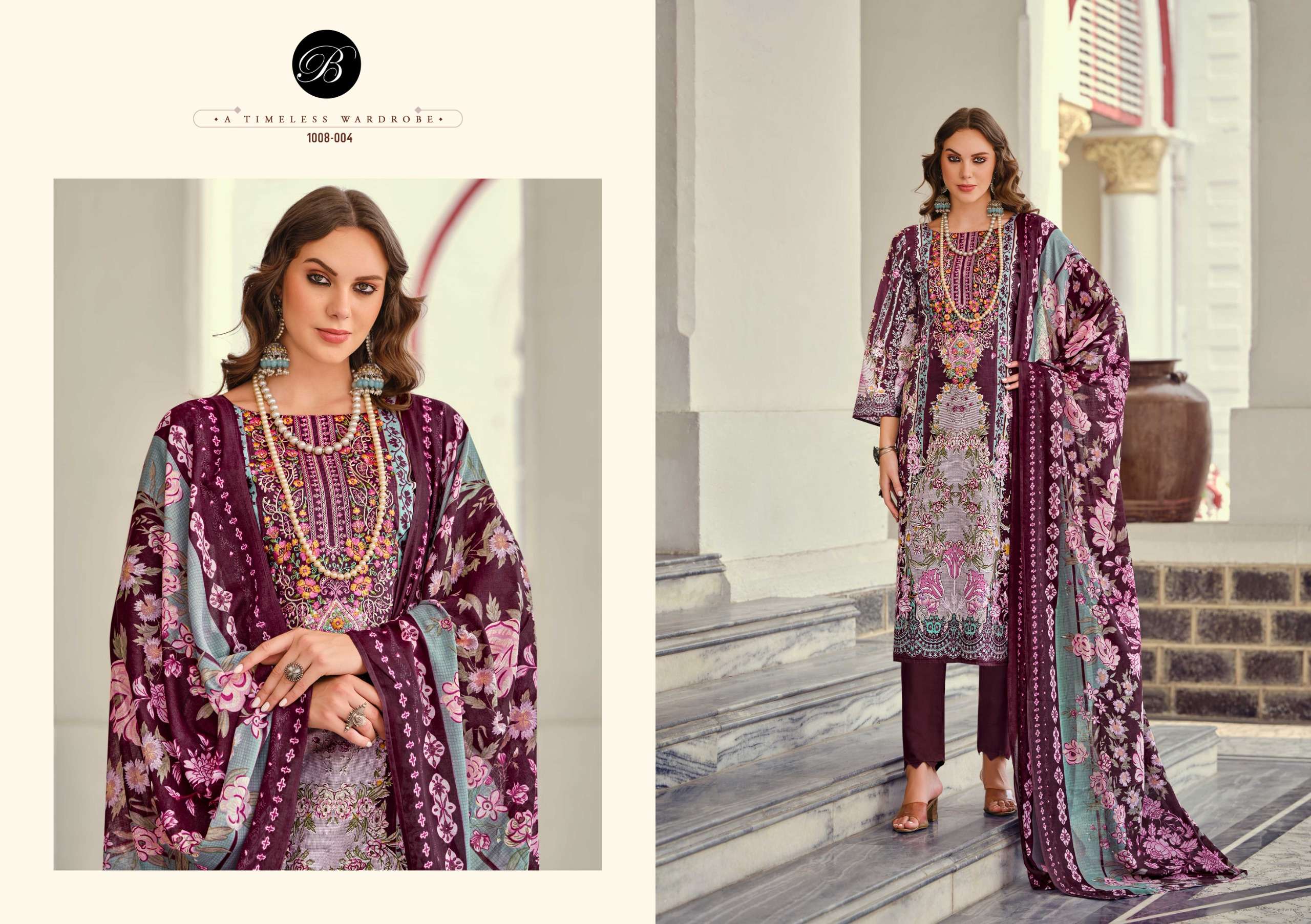 BELLIZA DESIGNER STUDIO NAIRA VOL 84 COTTON DIGITAL PRINTS WITH WORK SUIT