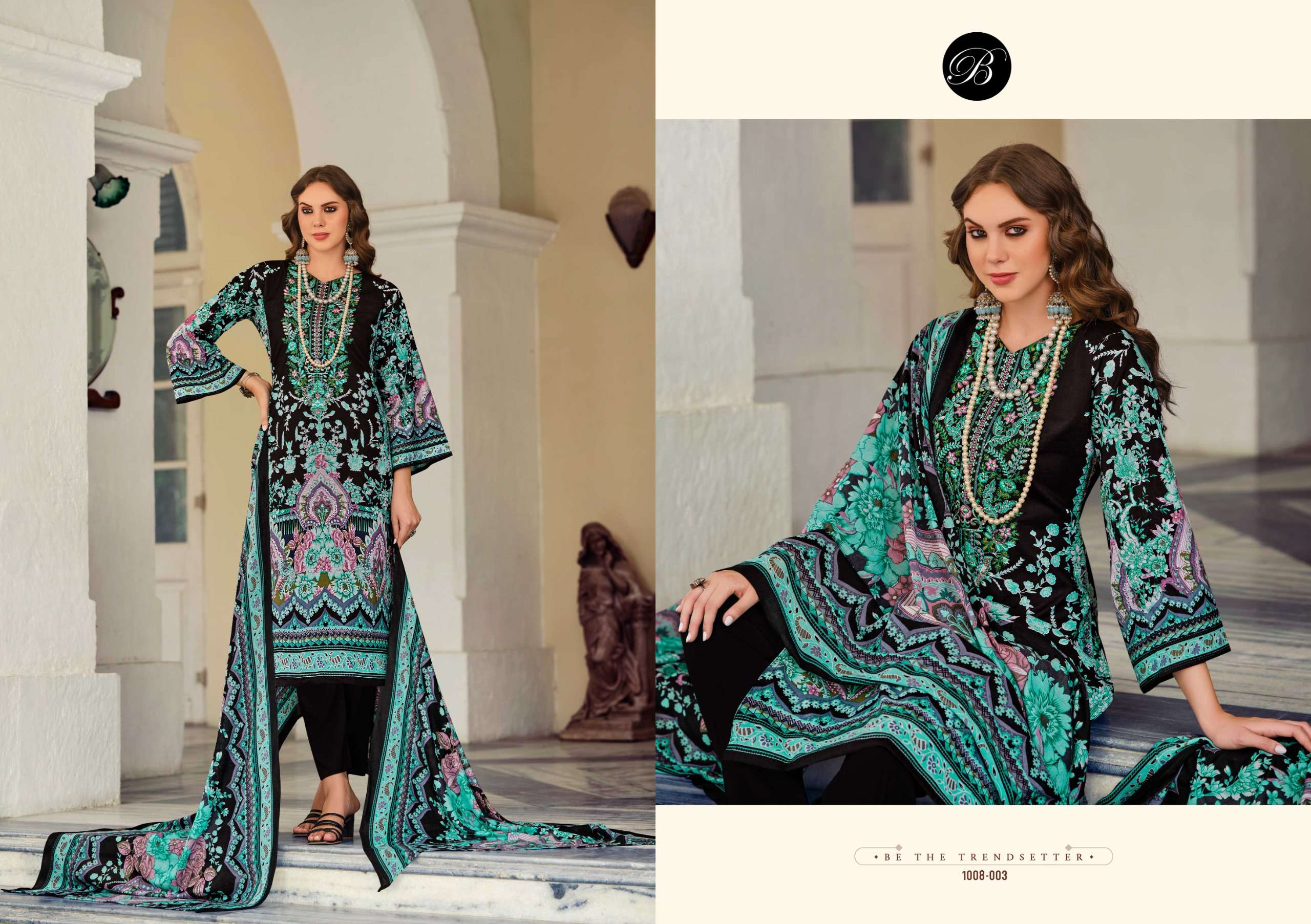 BELLIZA DESIGNER STUDIO NAIRA VOL 84 COTTON DIGITAL PRINTS WITH WORK SUIT