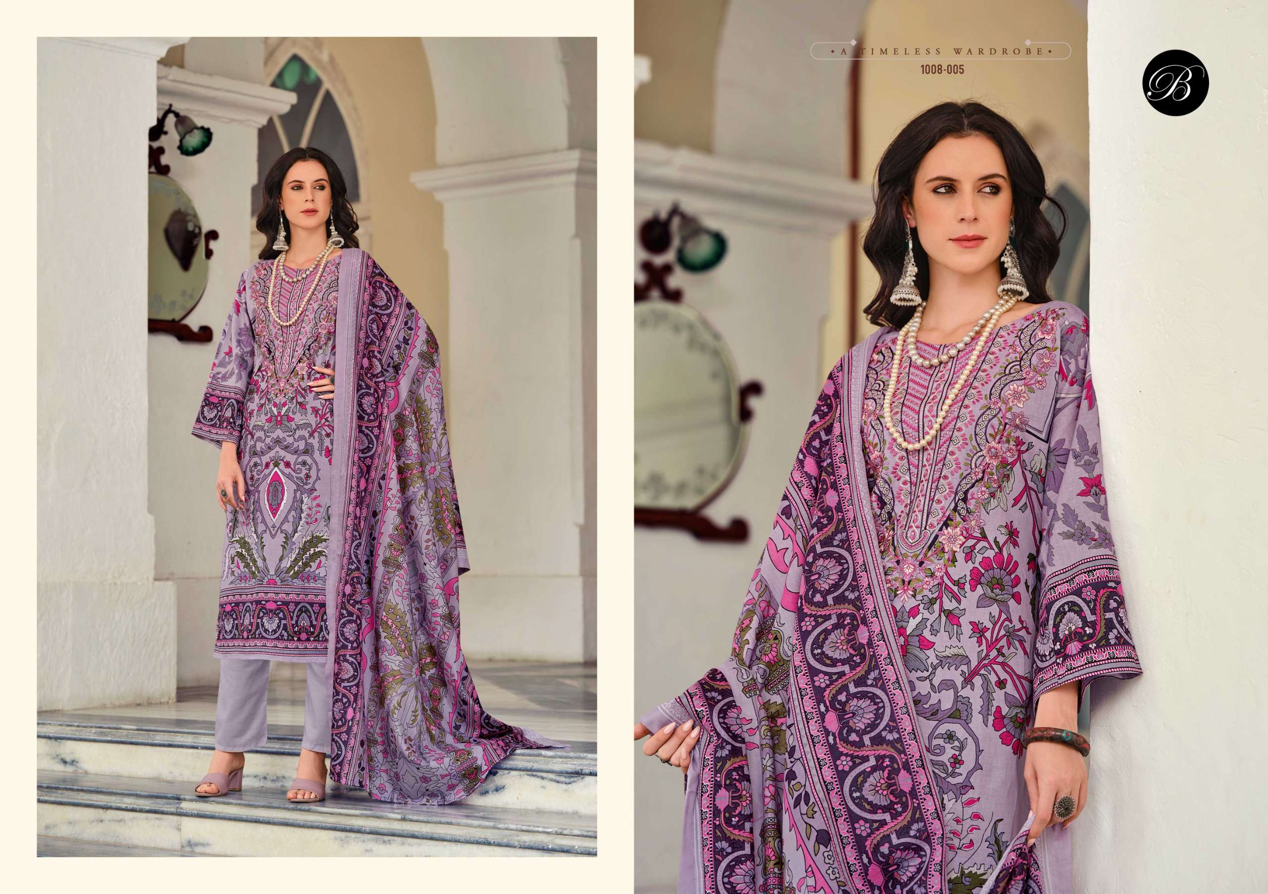 BELLIZA DESIGNER STUDIO NAIRA VOL 84 COTTON DIGITAL PRINTS WITH WORK SUIT