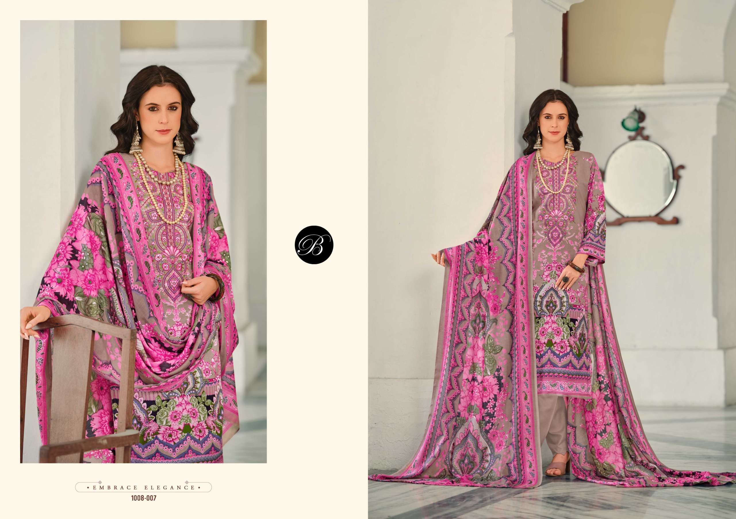 BELLIZA DESIGNER STUDIO NAIRA VOL 84 COTTON DIGITAL PRINTS WITH WORK SUIT
