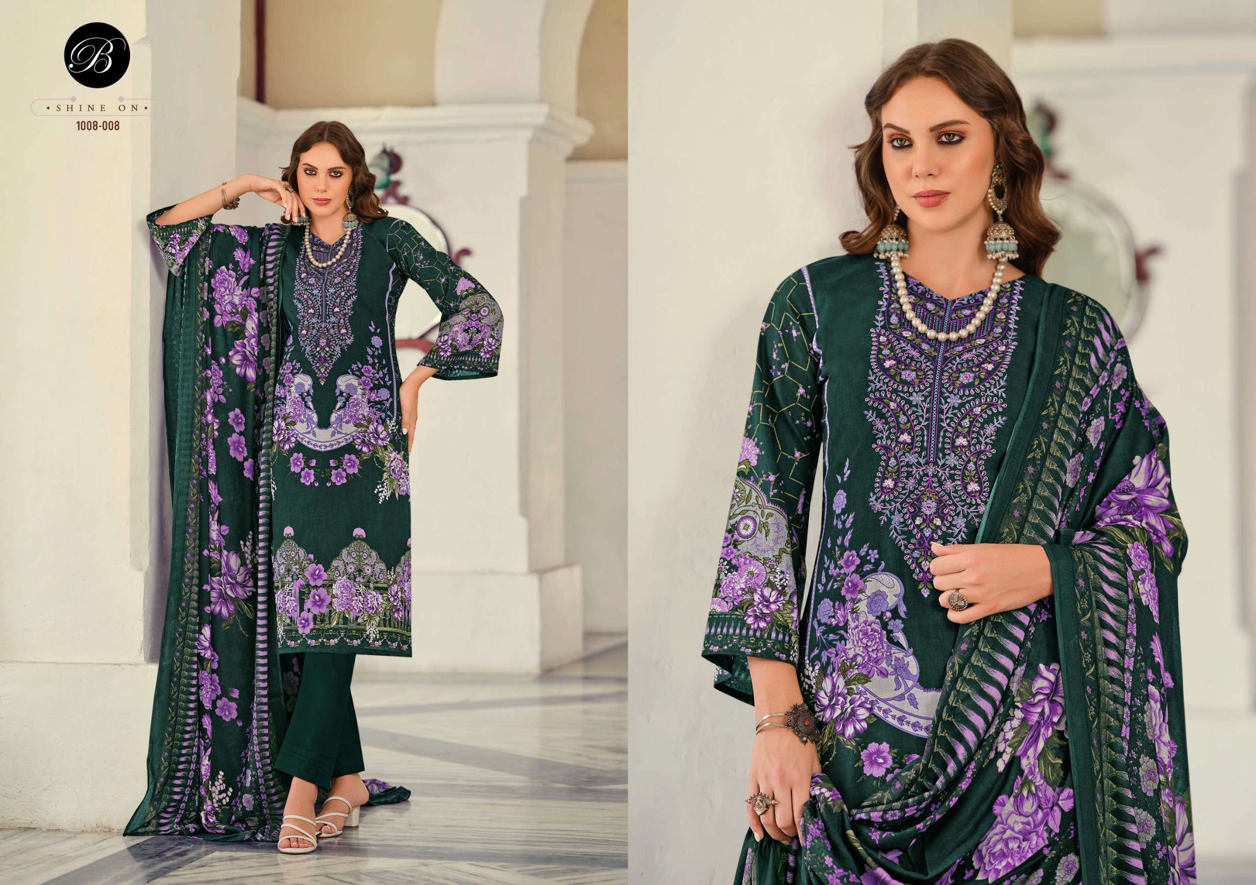 BELLIZA DESIGNER STUDIO NAIRA VOL 84 COTTON DIGITAL PRINTS WITH WORK SUIT