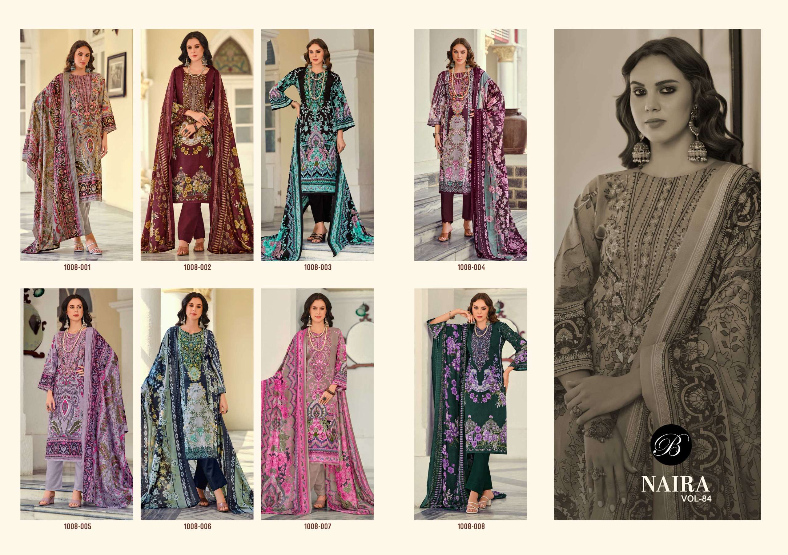 BELLIZA DESIGNER STUDIO NAIRA VOL 84 COTTON DIGITAL PRINTS WITH WORK SUIT