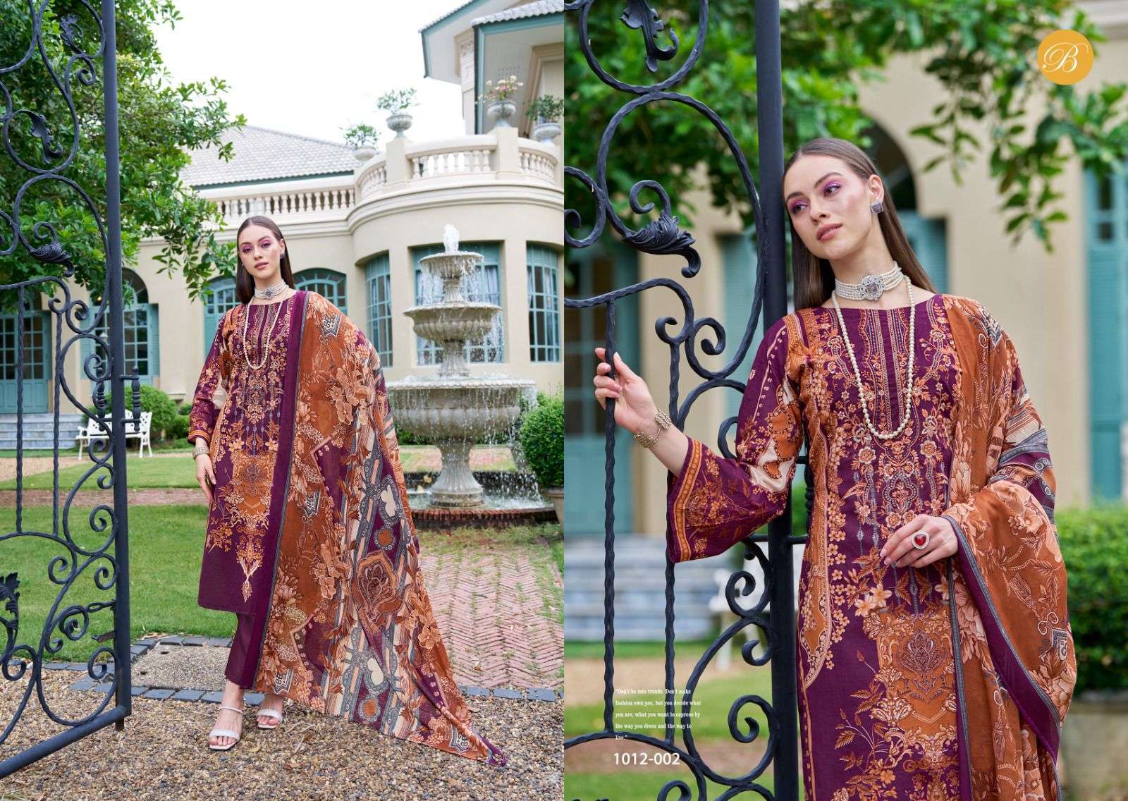 BELLIZA DESIGNER STUDIO NAIRA VOL 86 COTTON DIGITAL PRINTS WITH FANCY WORK SUIT