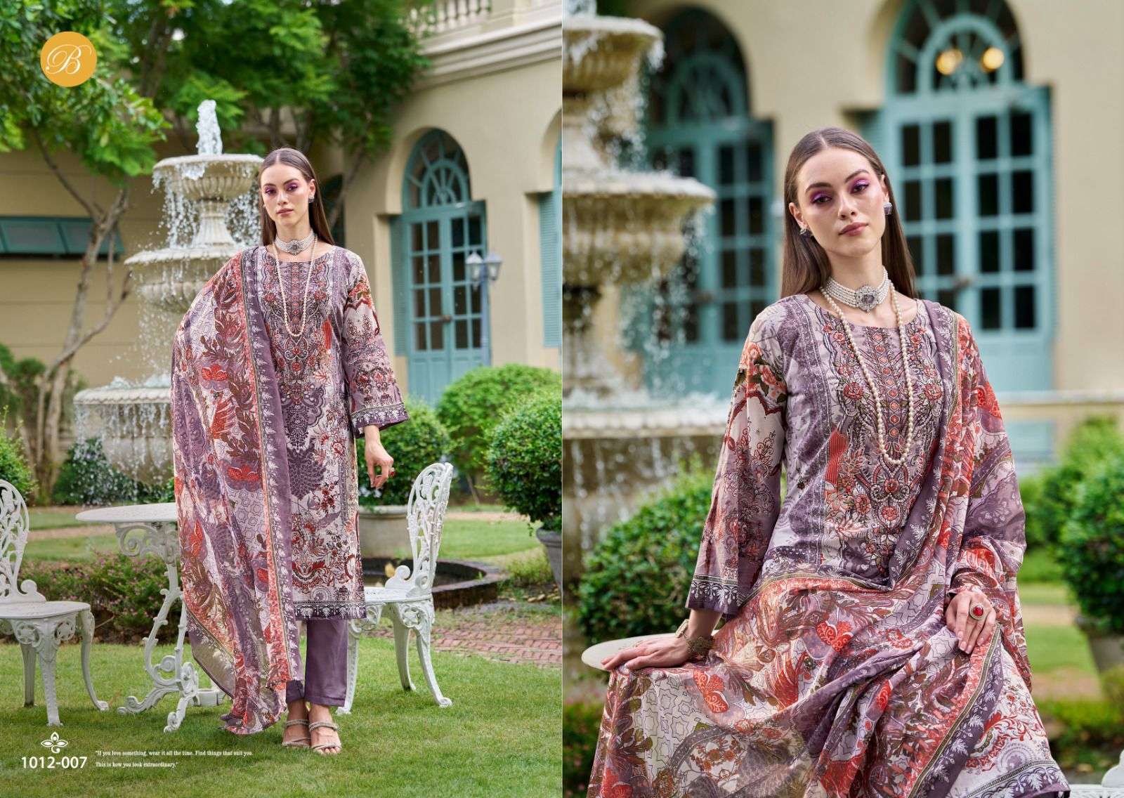BELLIZA DESIGNER STUDIO NAIRA VOL 86 COTTON DIGITAL PRINTS WITH FANCY WORK SUIT