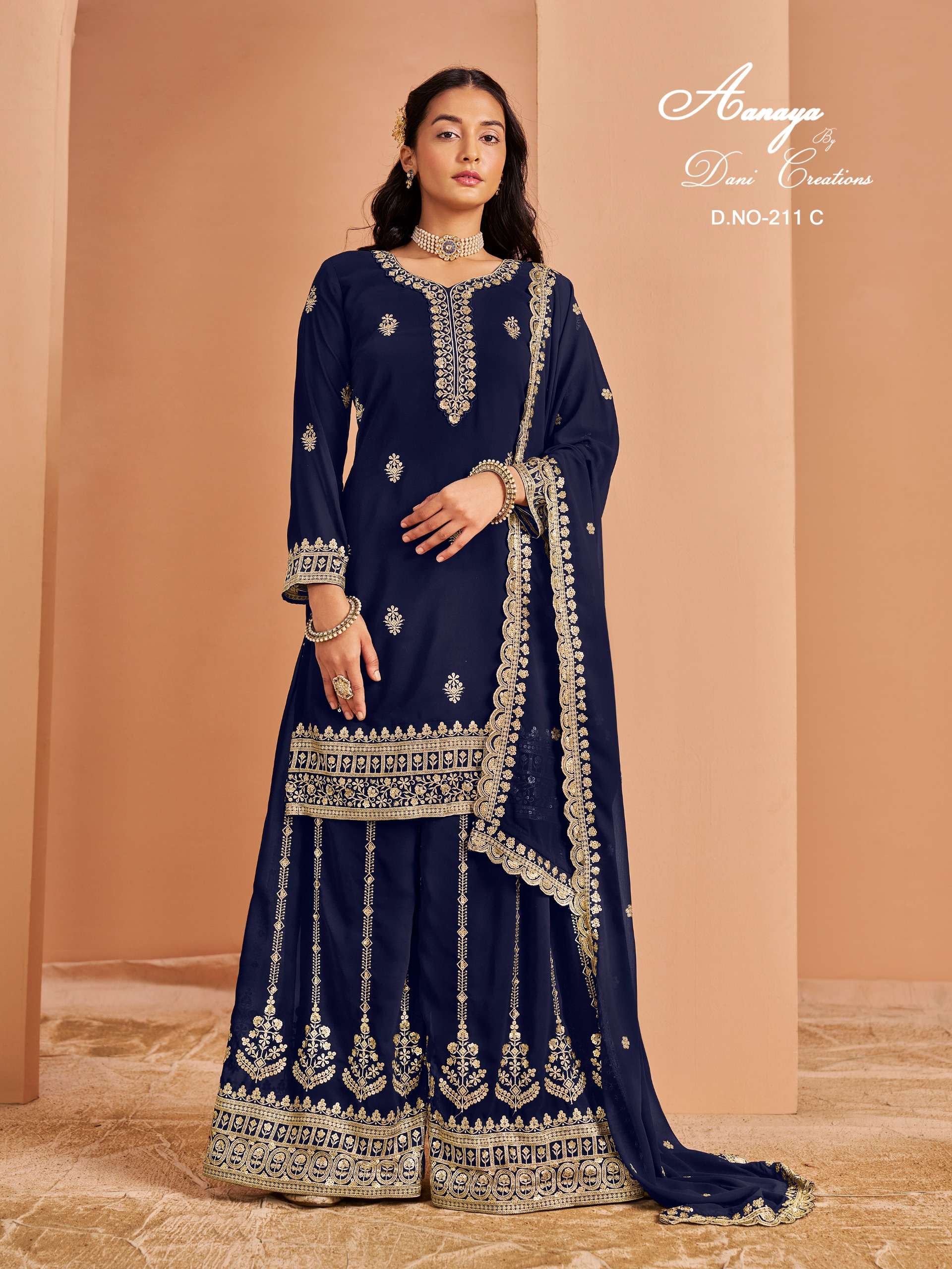 DANI CREATION AANAYA VOL 211 GEORGETTE HEAVY DESIGNER SUIT