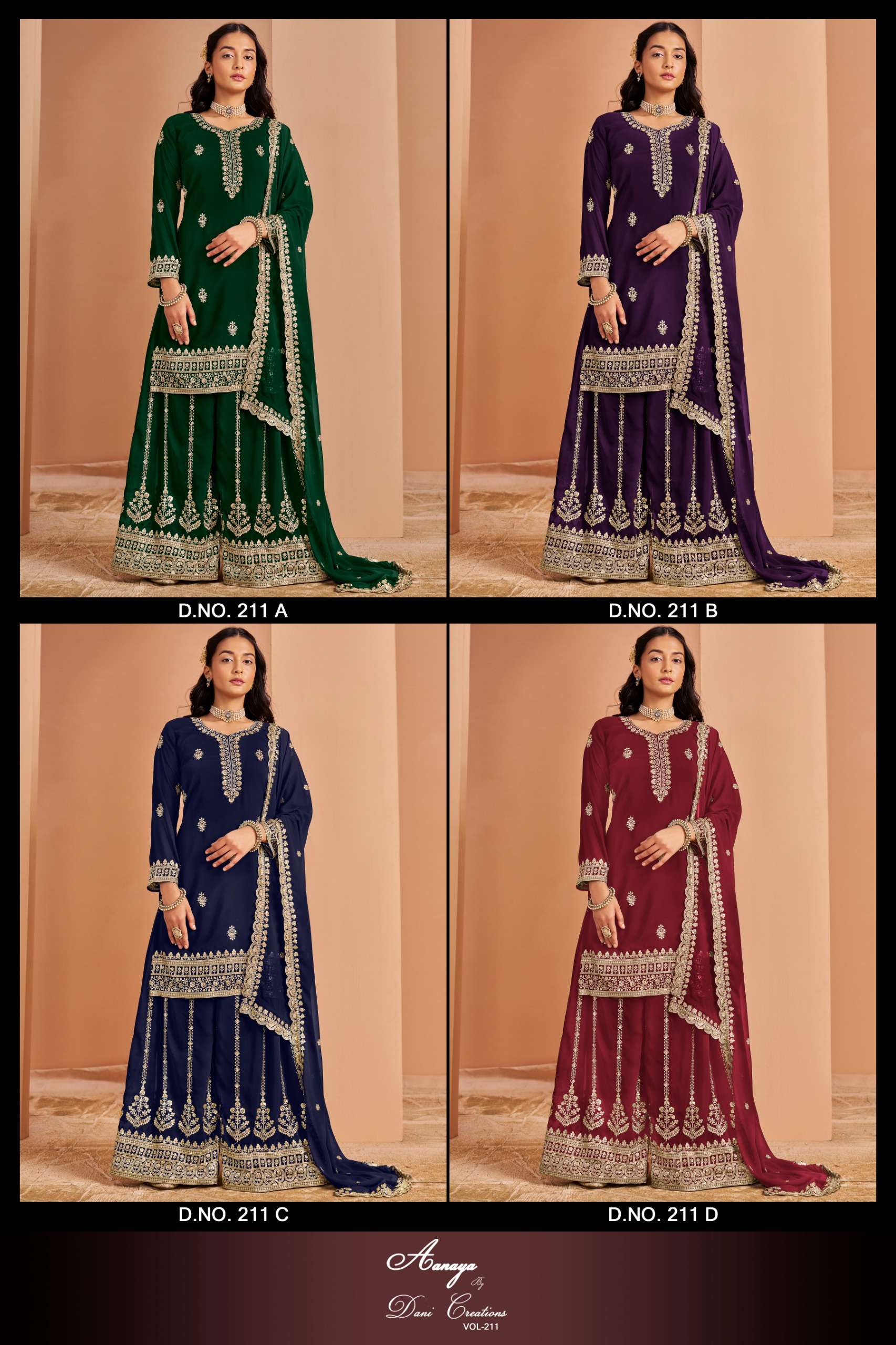 DANI CREATION AANAYA VOL 211 GEORGETTE HEAVY DESIGNER SUIT