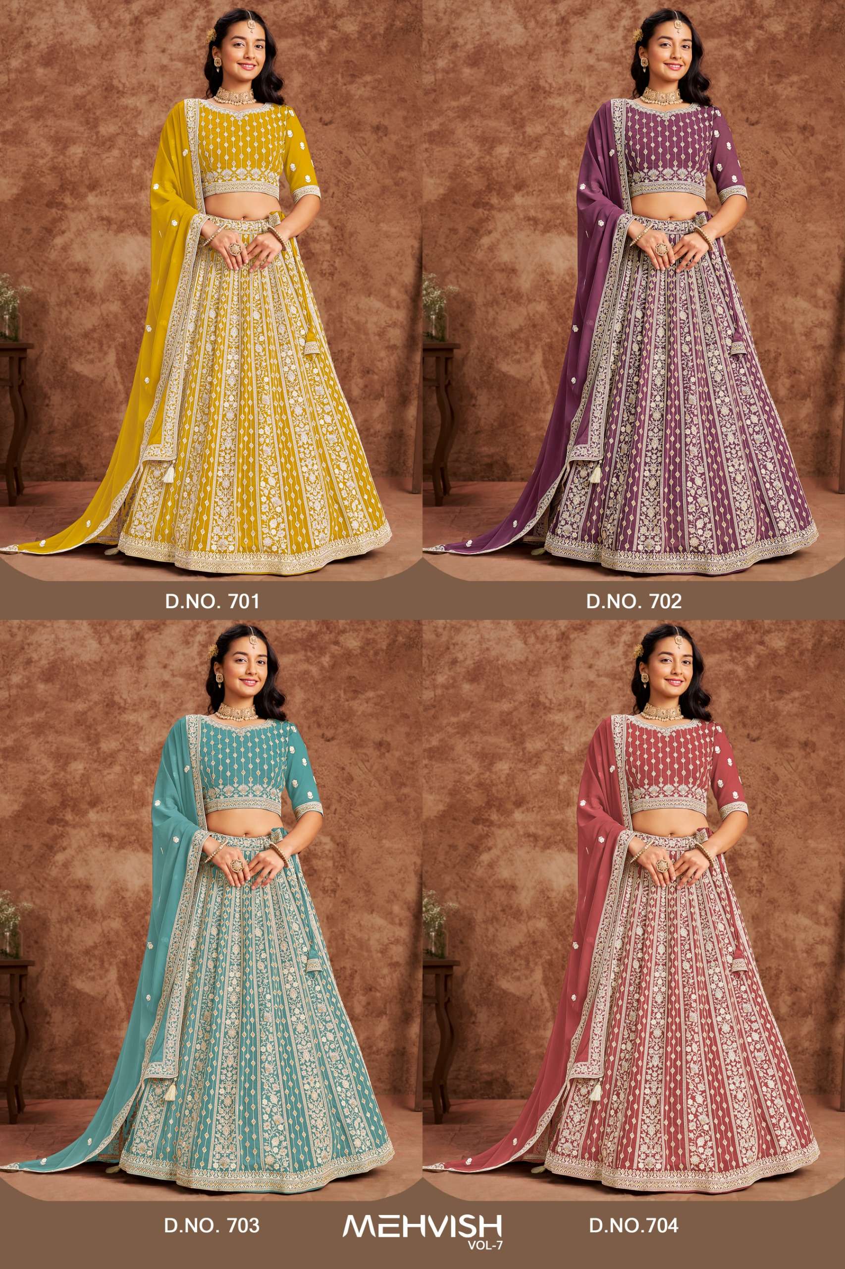 DANI CREATION MEHVISH VOL 7 HEAVY DESIGNER FESTIVE WEAR LEHENGA CHOLI