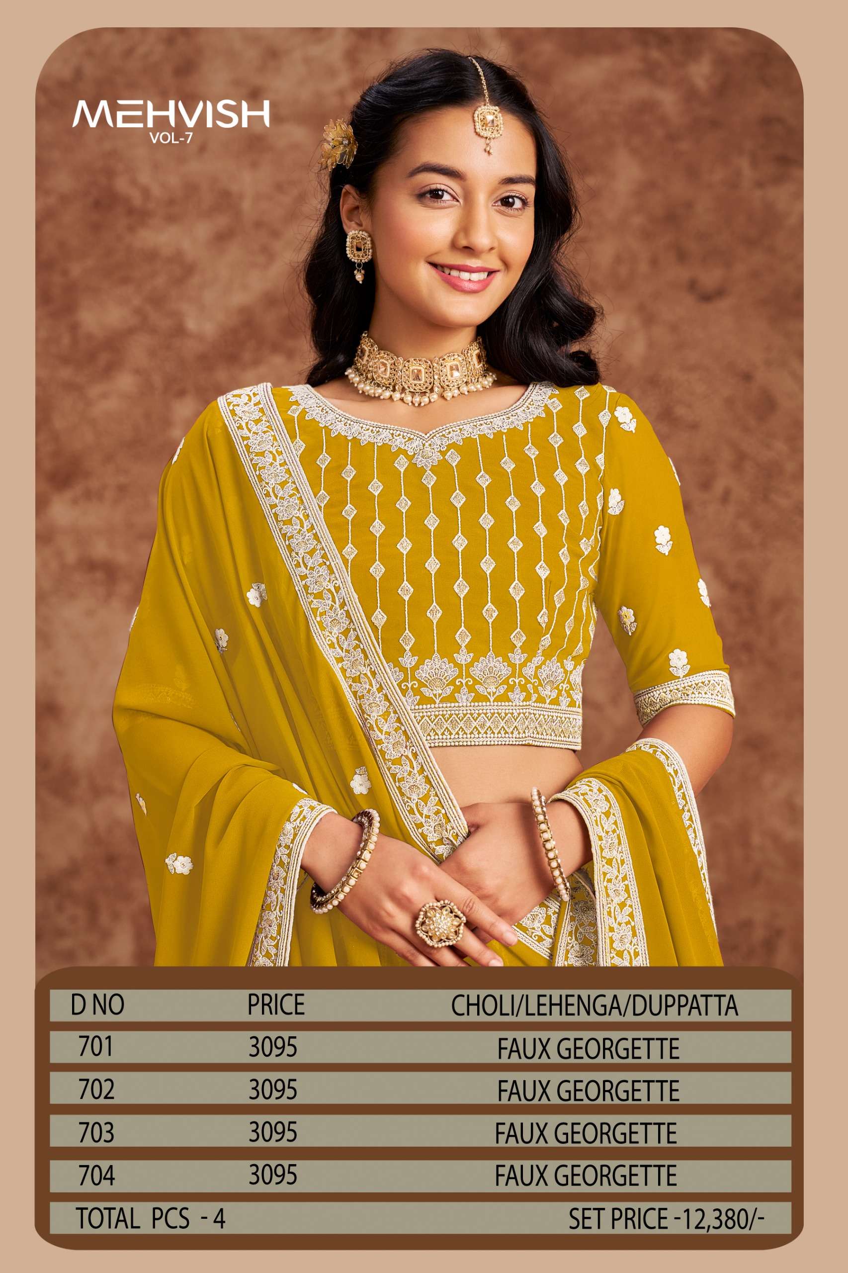 DANI CREATION MEHVISH VOL 7 HEAVY DESIGNER FESTIVE WEAR LEHENGA CHOLI