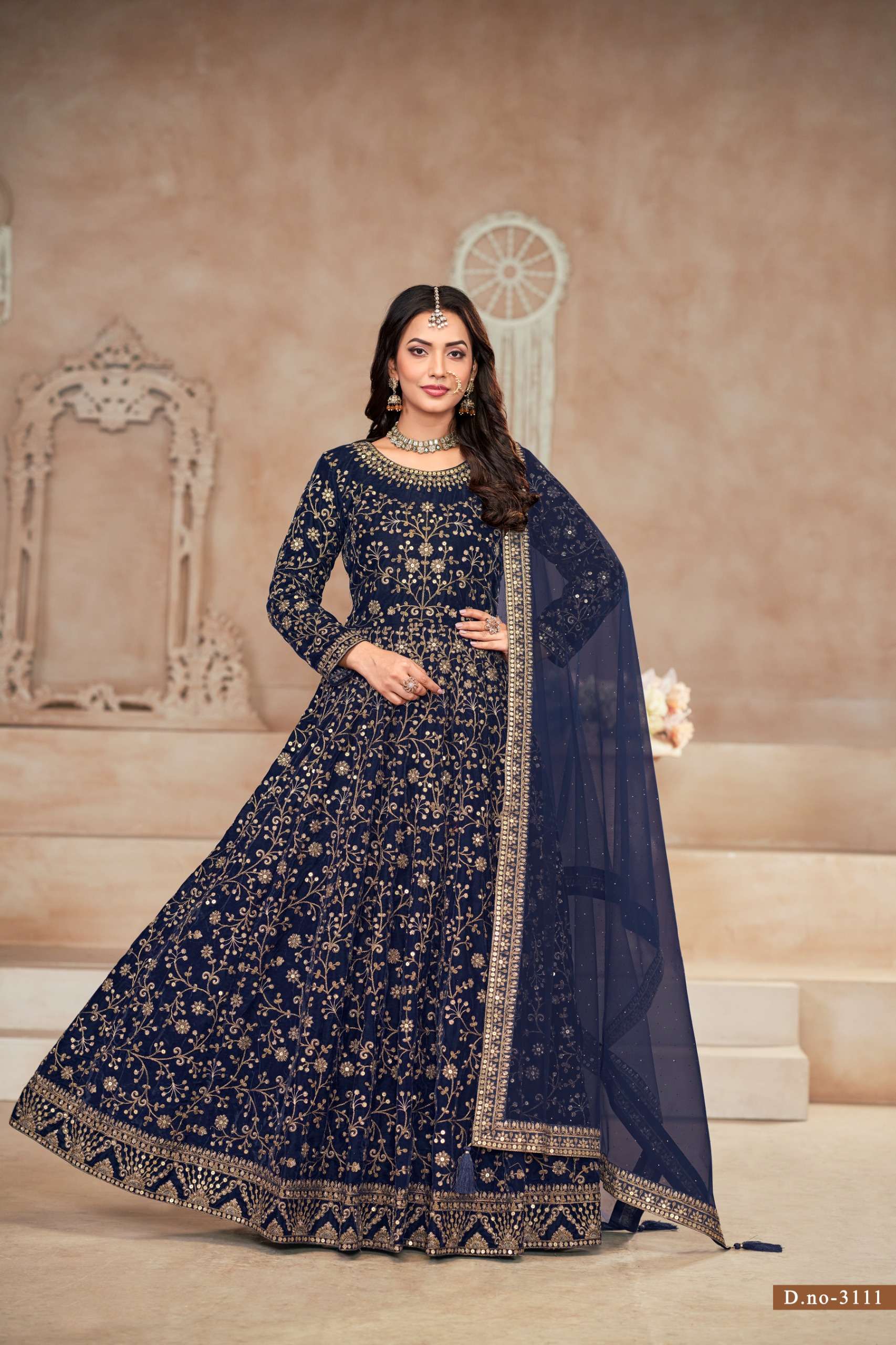 DANI CREATION TWISHA VOL 31 VELVET HEAVY DESIGNER LOOK PARTY WEAR GOWN DRESS