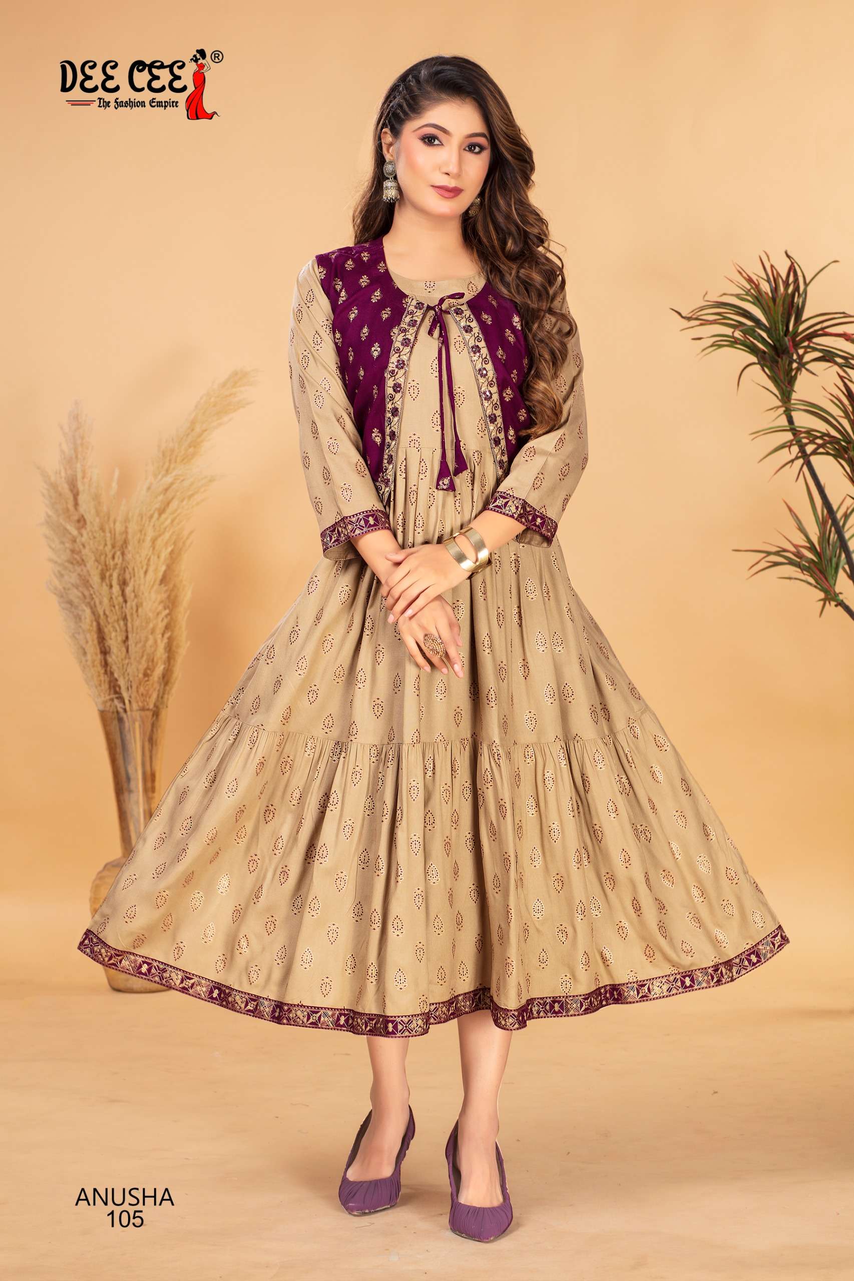 DEECEE ANUSHA FANCY MIDI GOWN WITH KOTI SET