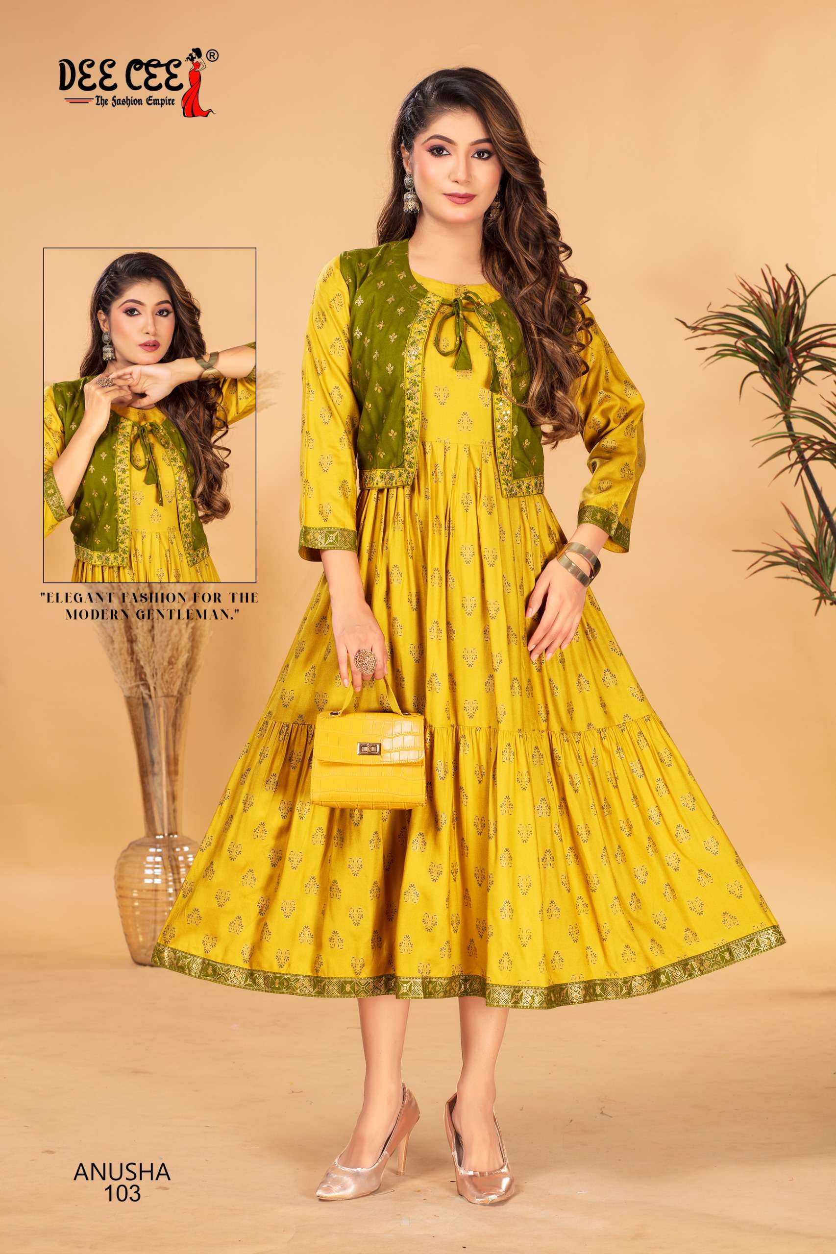DEECEE ANUSHA FANCY MIDI GOWN WITH KOTI SET