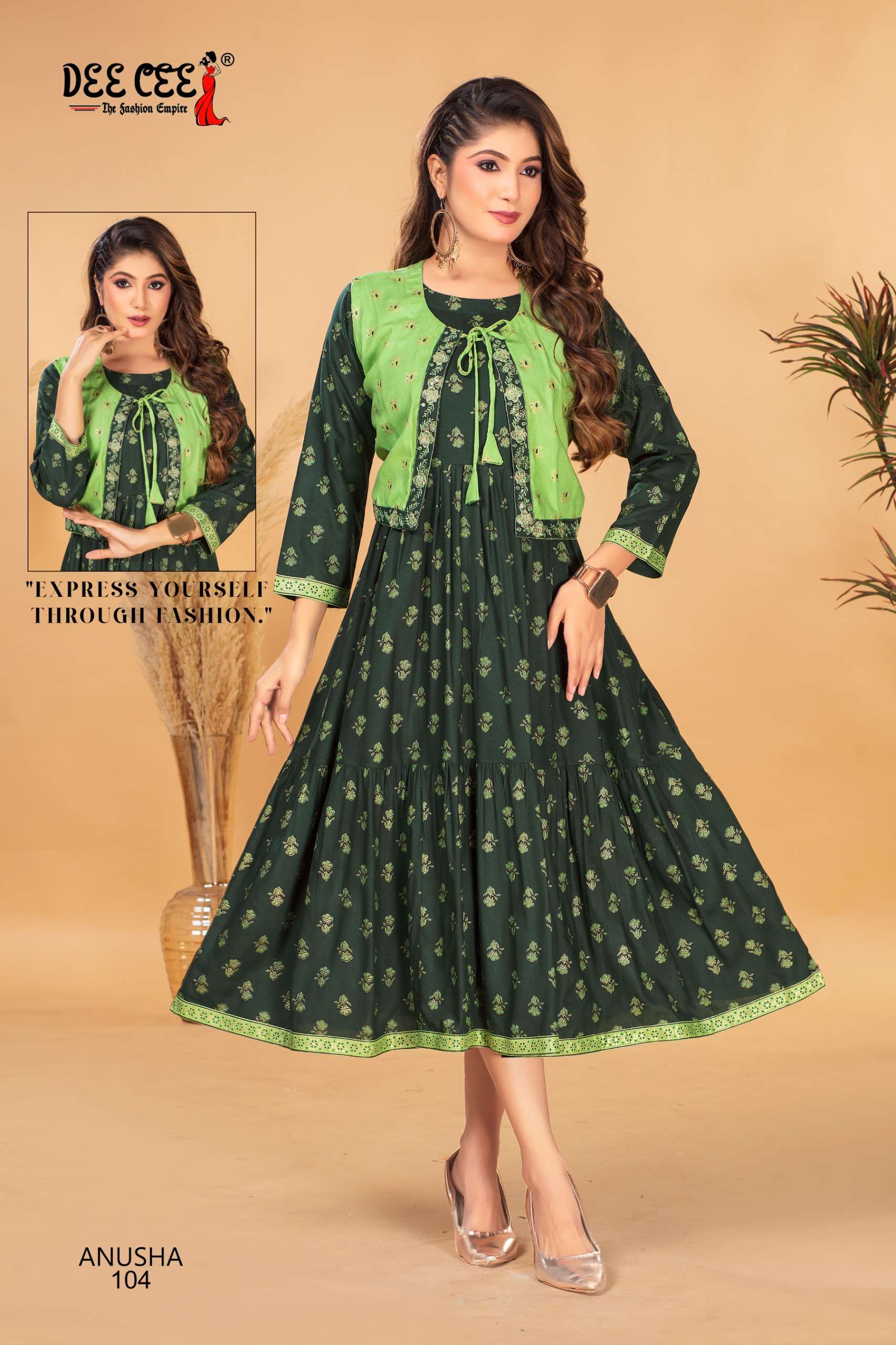 DEECEE ANUSHA FANCY MIDI GOWN WITH KOTI SET