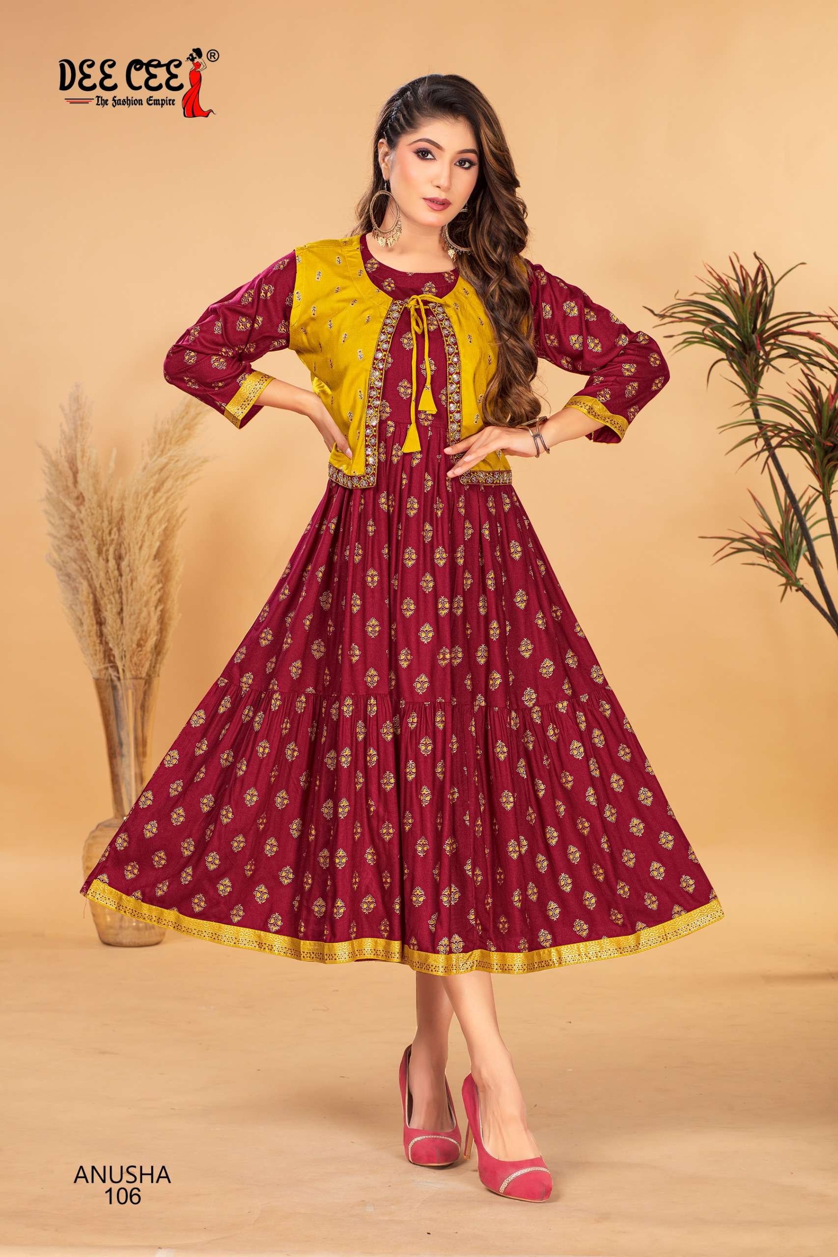 DEECEE ANUSHA FANCY MIDI GOWN WITH KOTI SET