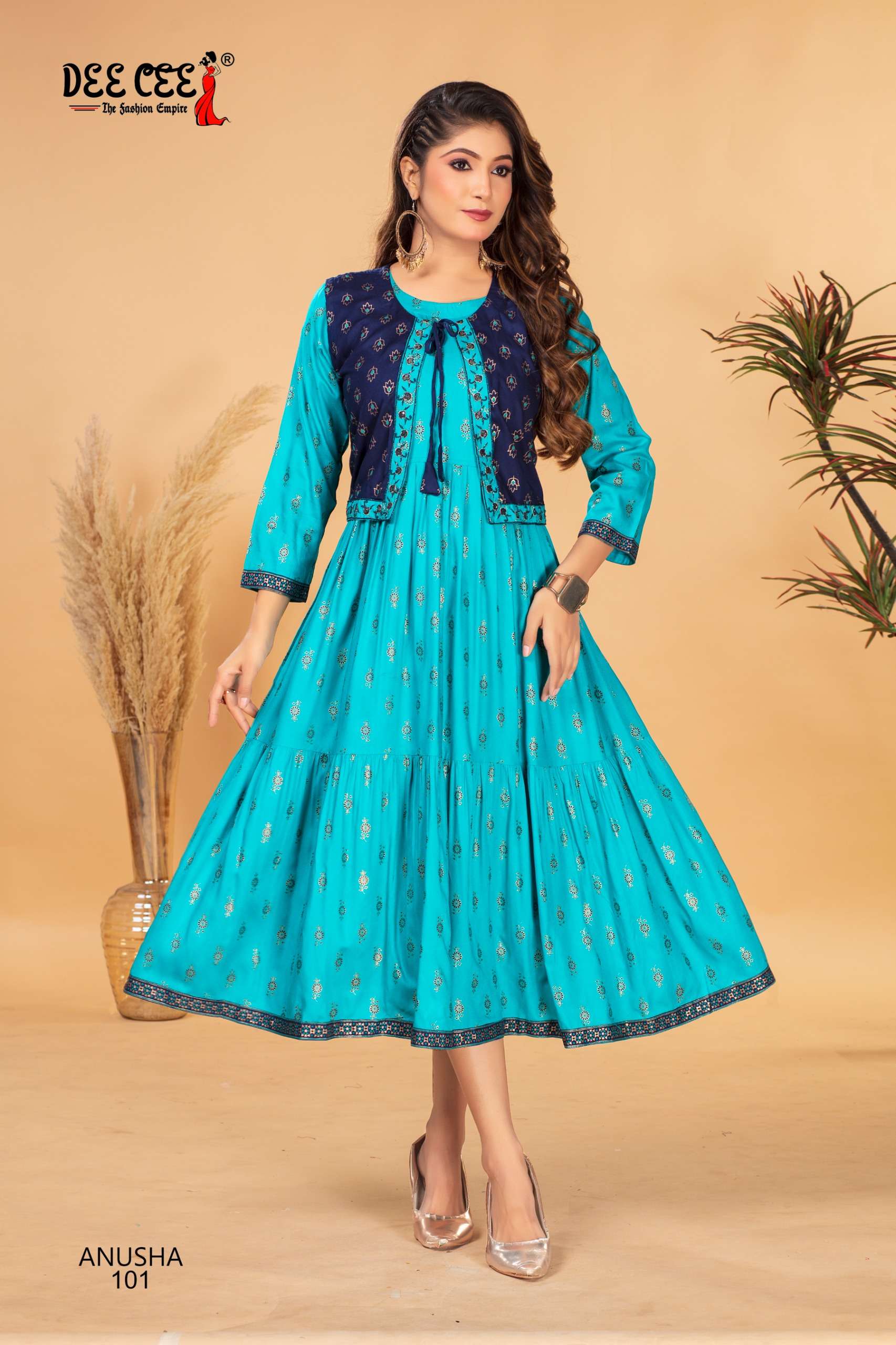 DEECEE ANUSHA FANCY MIDI GOWN WITH KOTI SET