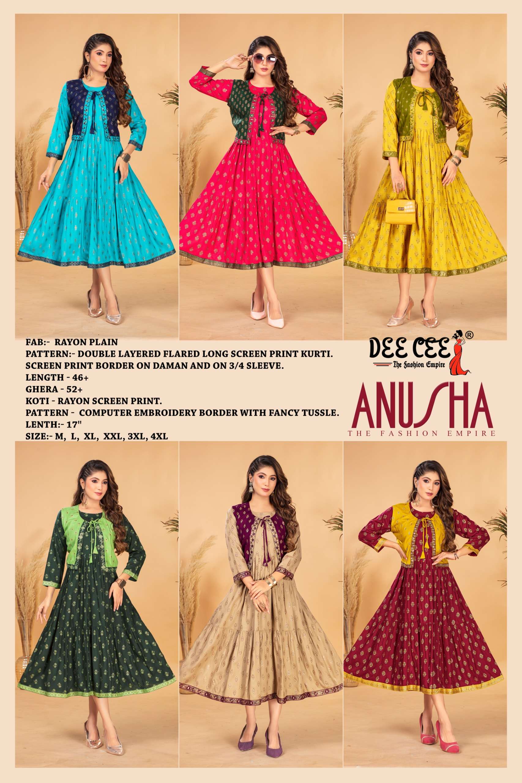 DEECEE ANUSHA FANCY MIDI GOWN WITH KOTI SET