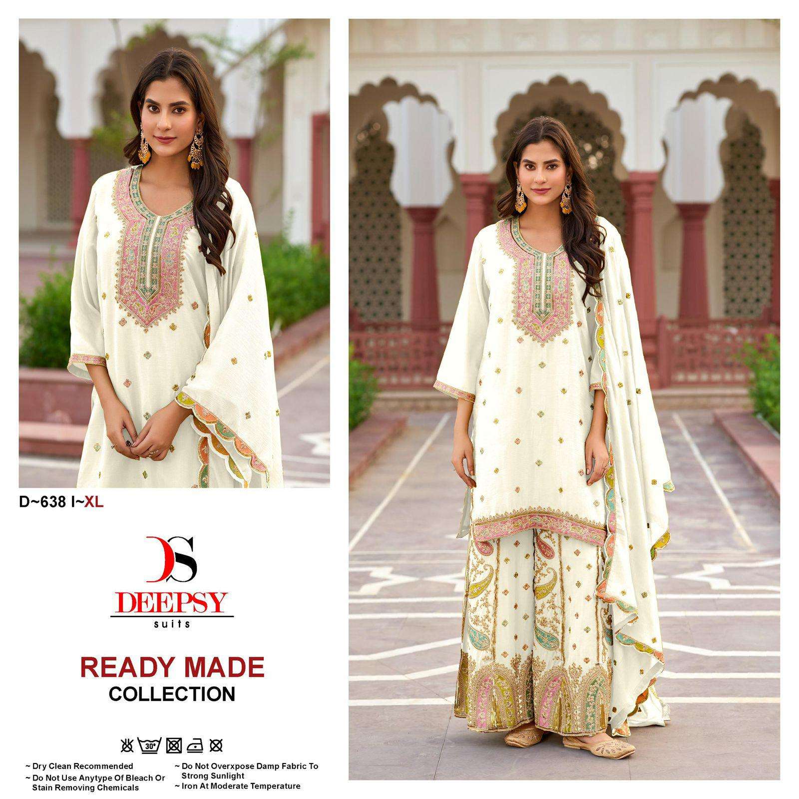 DEEPSY SUITS D 638 HEAVY EMBROIDERY DESIGNER PAKISTANI SUIT