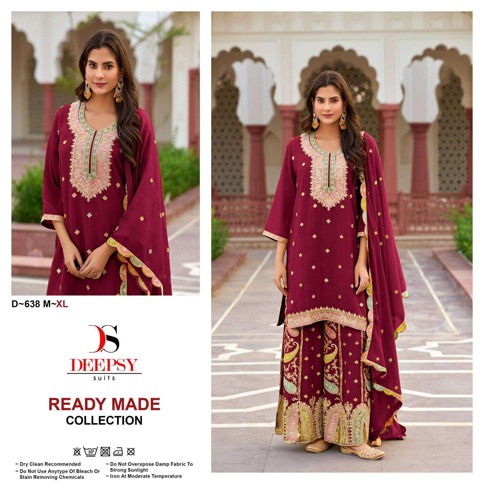 DEEPSY SUITS D 638 HEAVY EMBROIDERY DESIGNER PAKISTANI SUIT