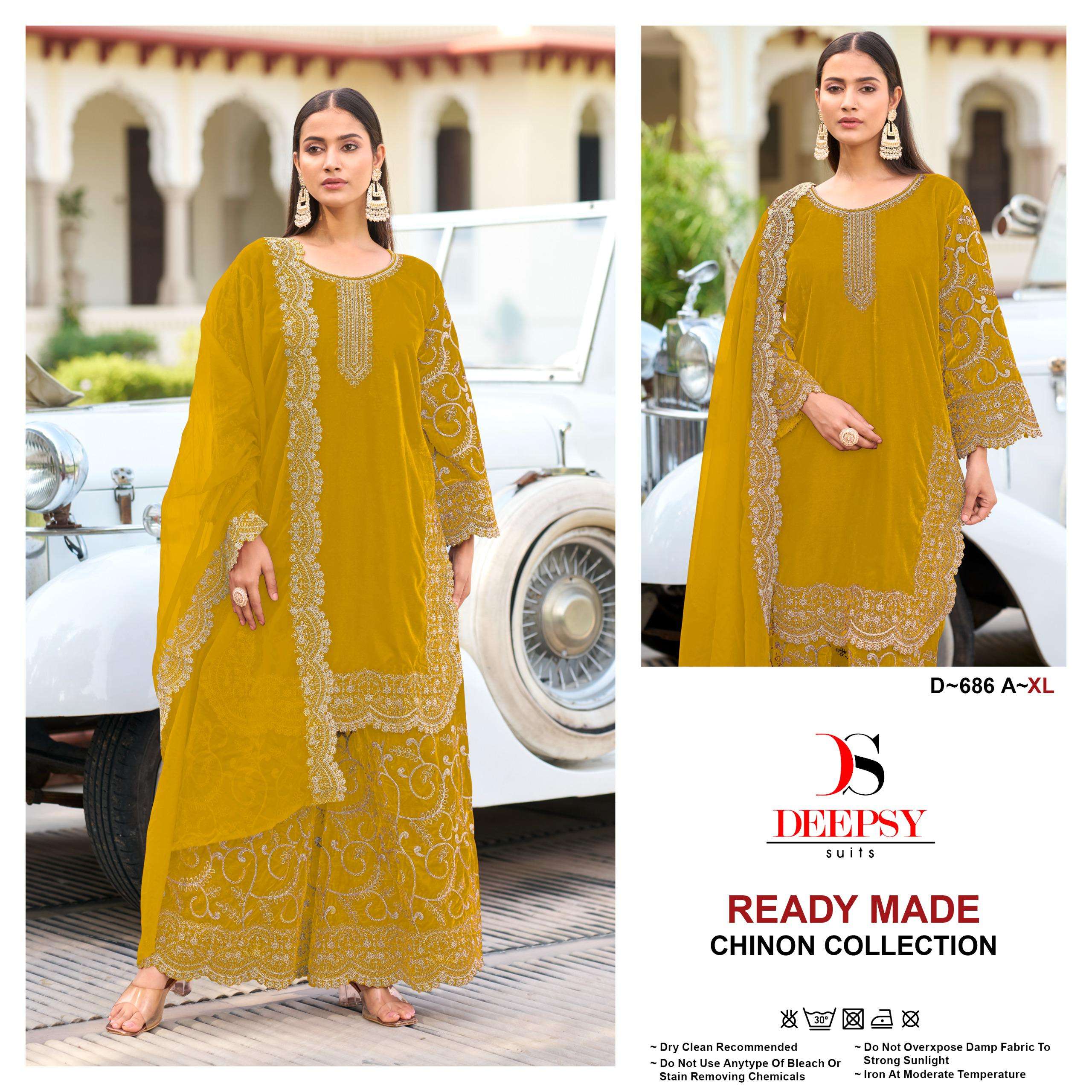 DEEPSY SUITS D 686 HEAVY EMBROIDERD PAKISTANI SUIT