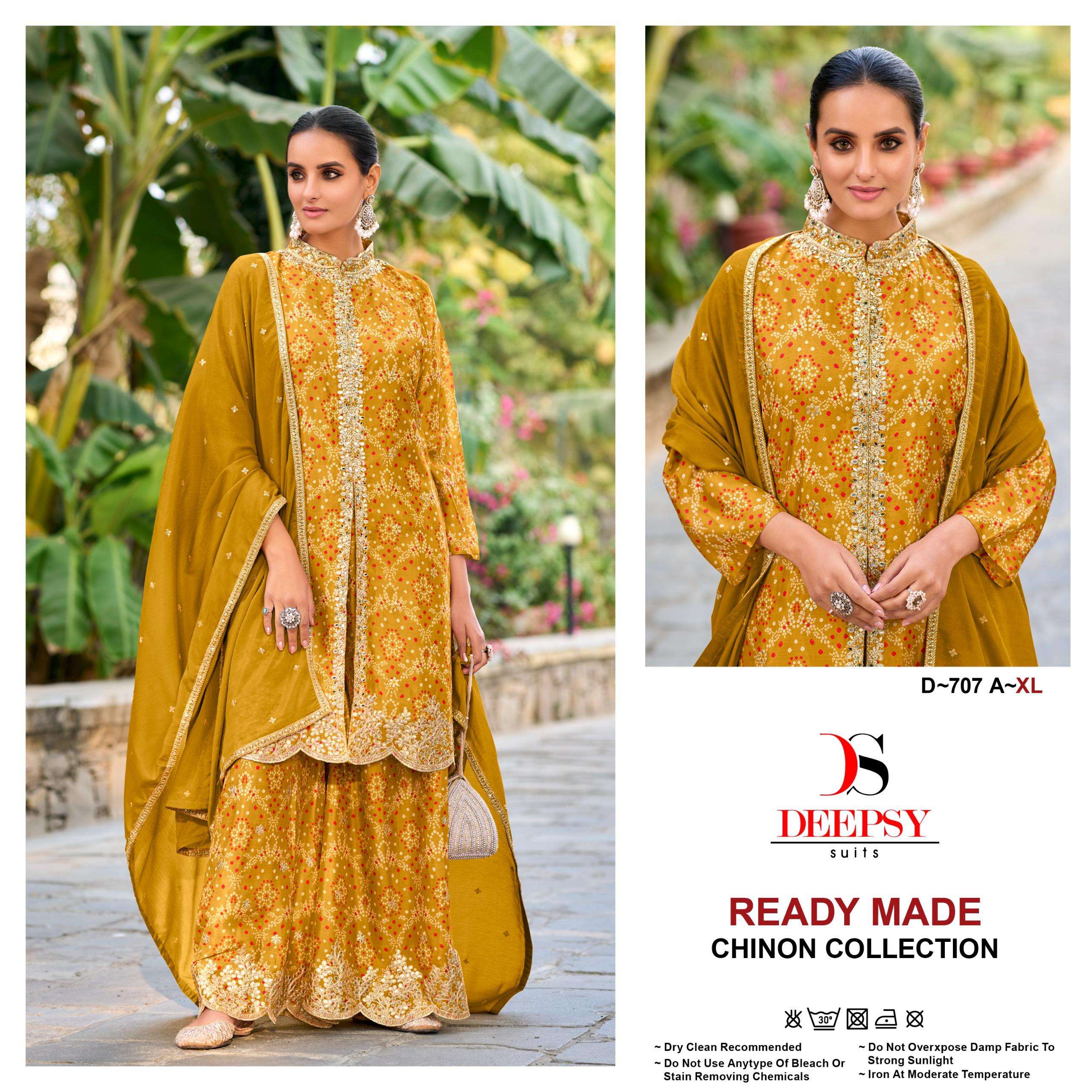 DEEPSY SUITS D 707 HEAVY EMBROIDERD WEDDING WEAR PAKISTANI SUIT