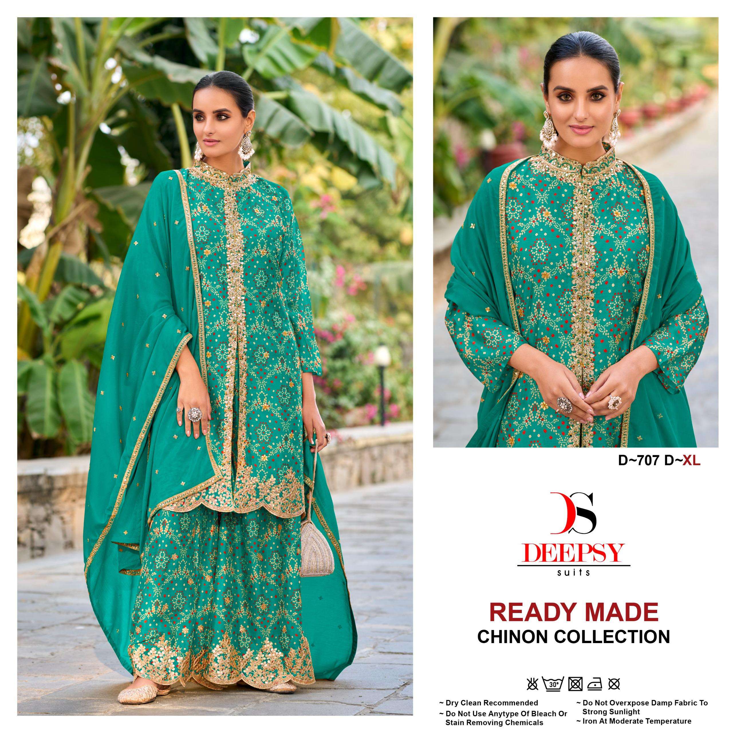 DEEPSY SUITS D 707 HEAVY EMBROIDERD WEDDING WEAR PAKISTANI SUIT