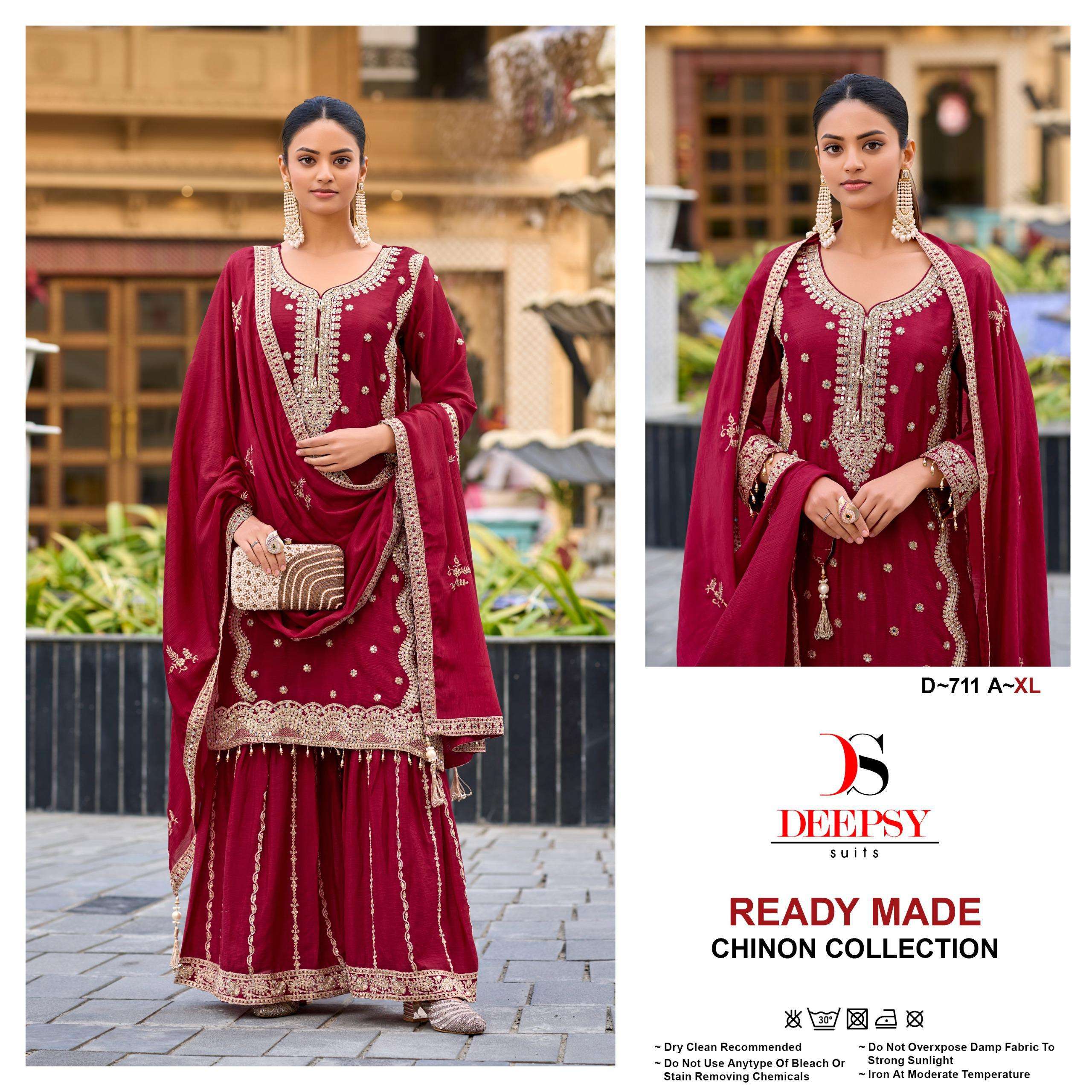 DEEPSY SUITS D 711 HEAVY EMBROIDERED DESIGNER SUIT