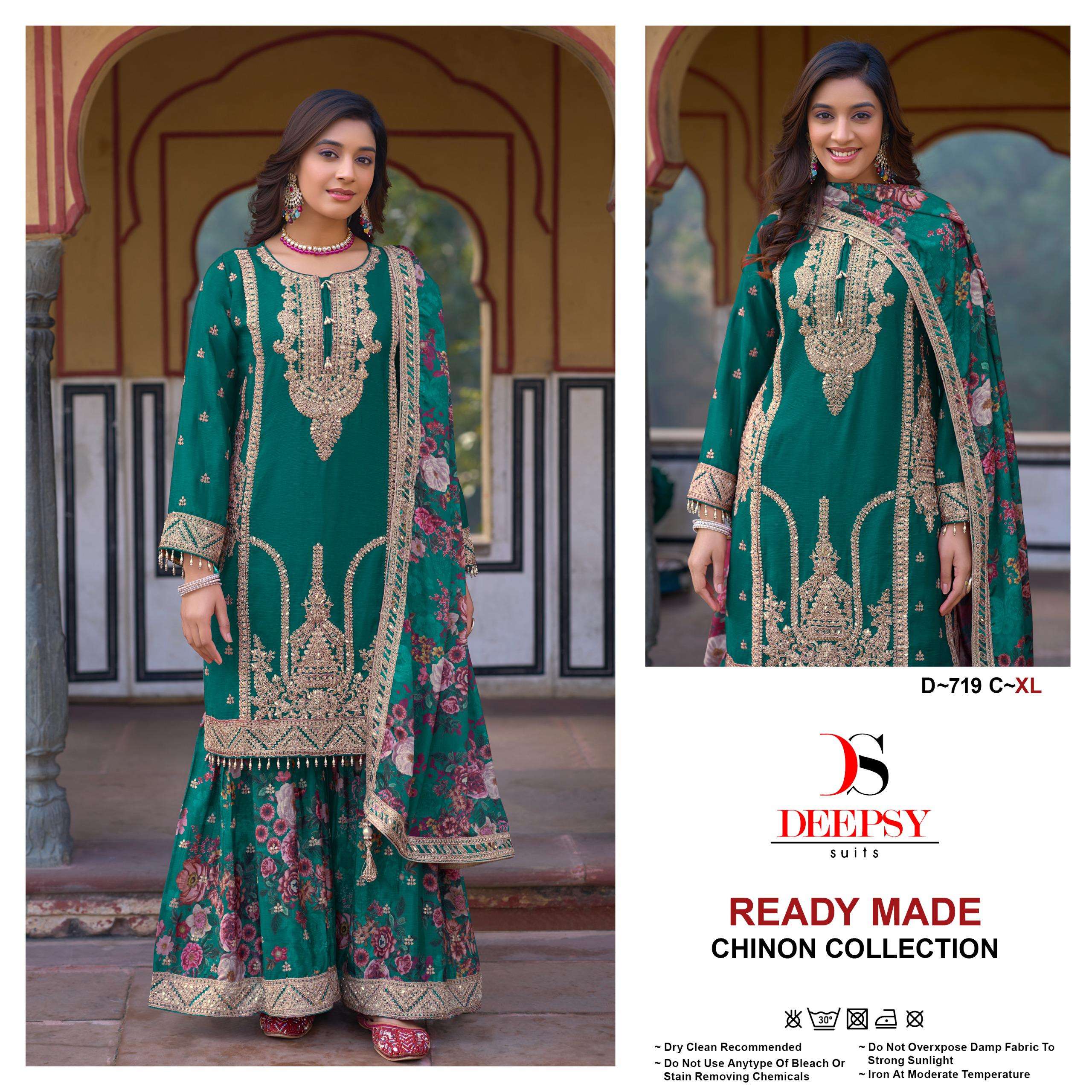 DEEPSY SUITS D 719 HEAVY EMBROIDERED WEDDING WEAR PAKISTANI SUIT
