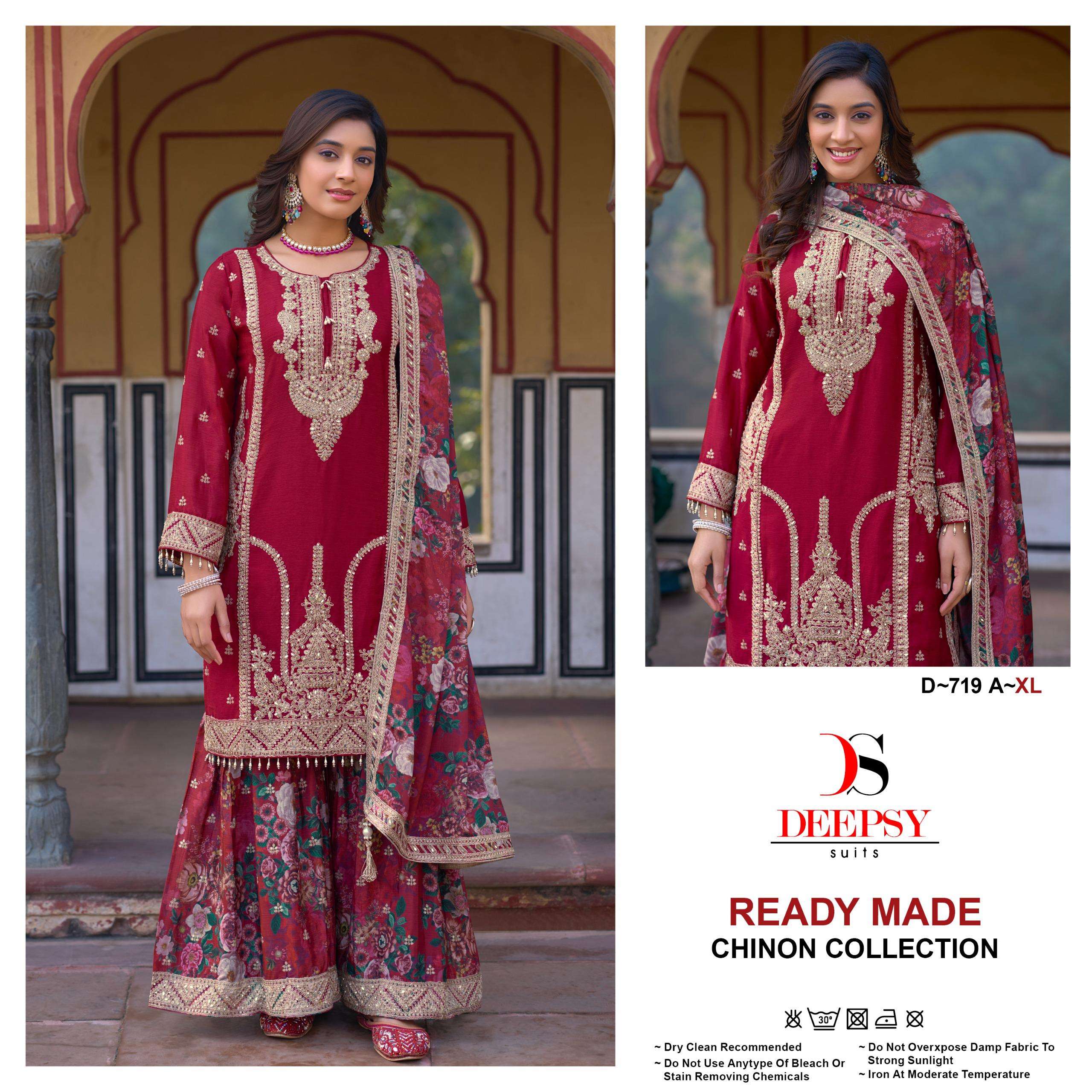DEEPSY SUITS D 719 HEAVY EMBROIDERED WEDDING WEAR PAKISTANI SUIT