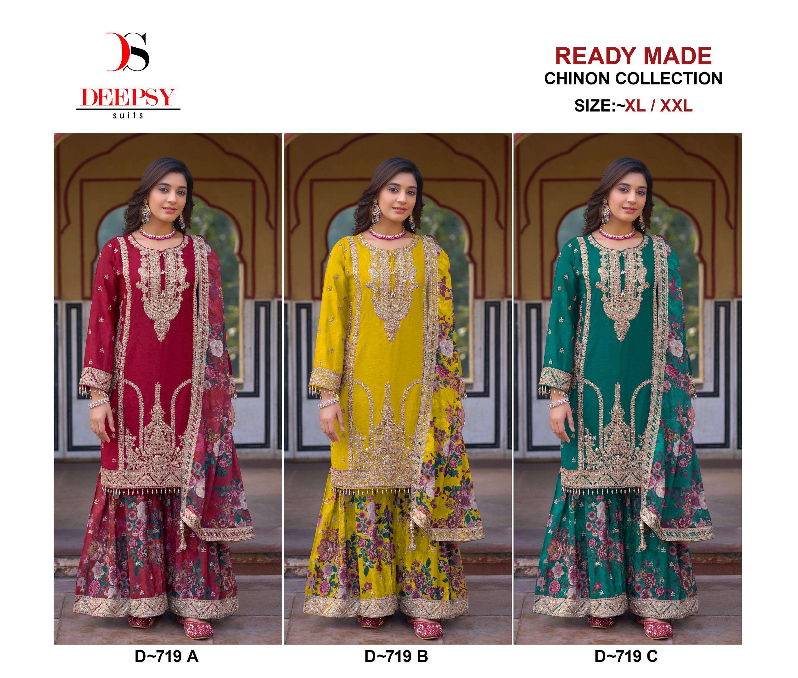 DEEPSY SUITS D 719 HEAVY EMBROIDERED WEDDING WEAR PAKISTANI SUIT