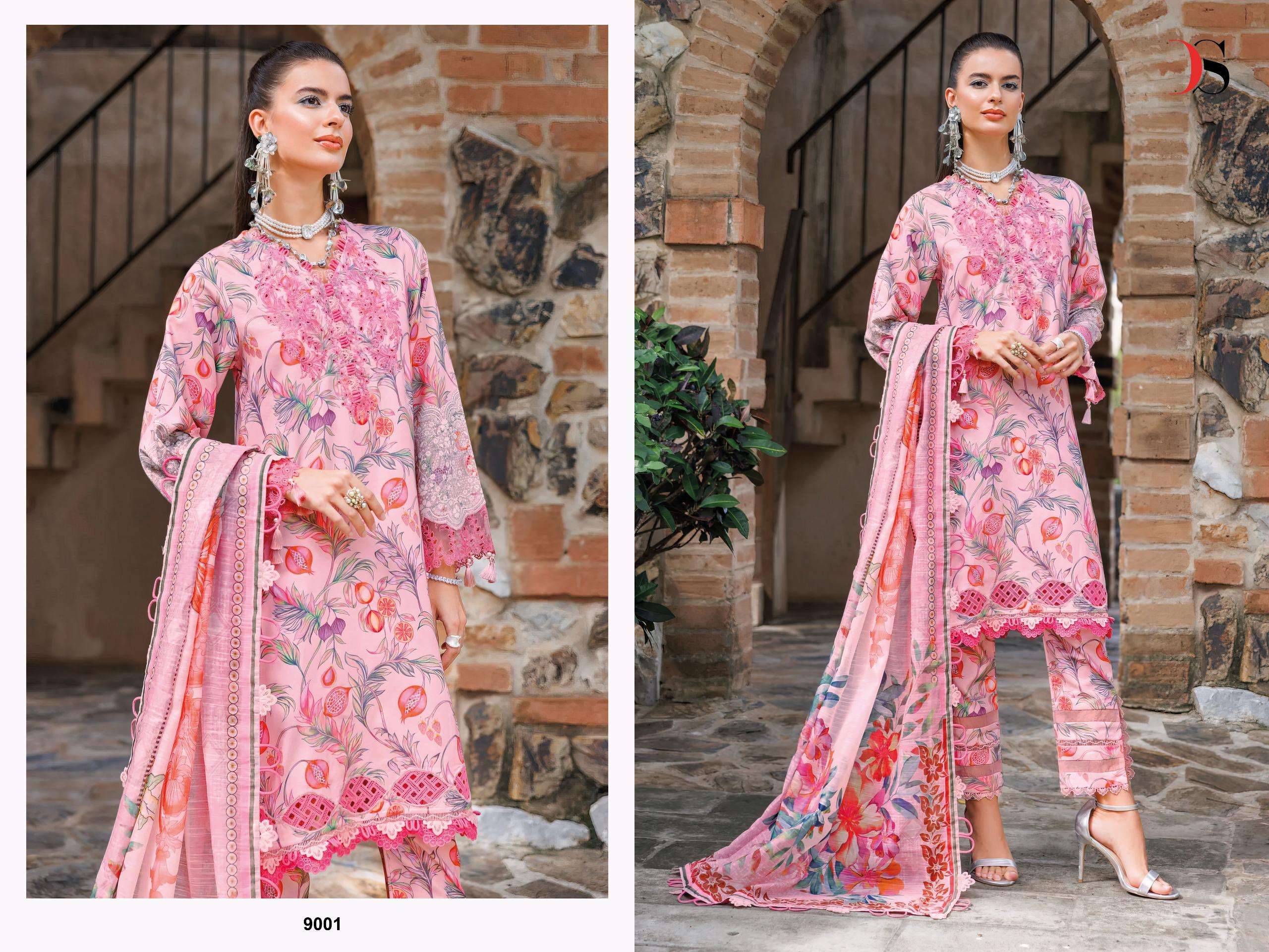 DEEPSY SUITS JADE FLORA 25 VISCOSE FANCY WORK SALWAR KAMEEZ 