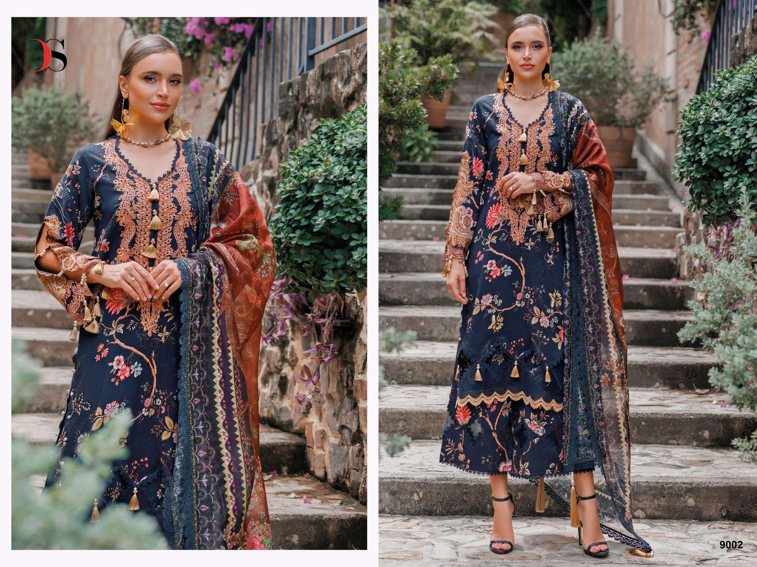 DEEPSY SUITS JADE FLORA 25 VISCOSE FANCY WORK SALWAR KAMEEZ 