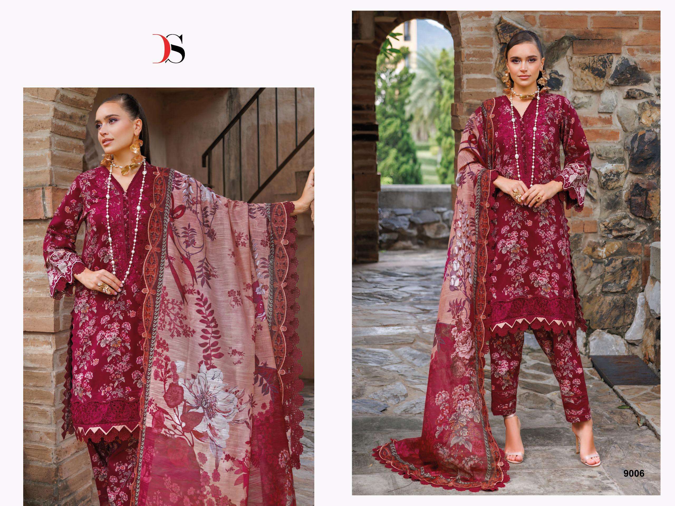 DEEPSY SUITS JADE FLORA 25 VISCOSE FANCY WORK SALWAR KAMEEZ 