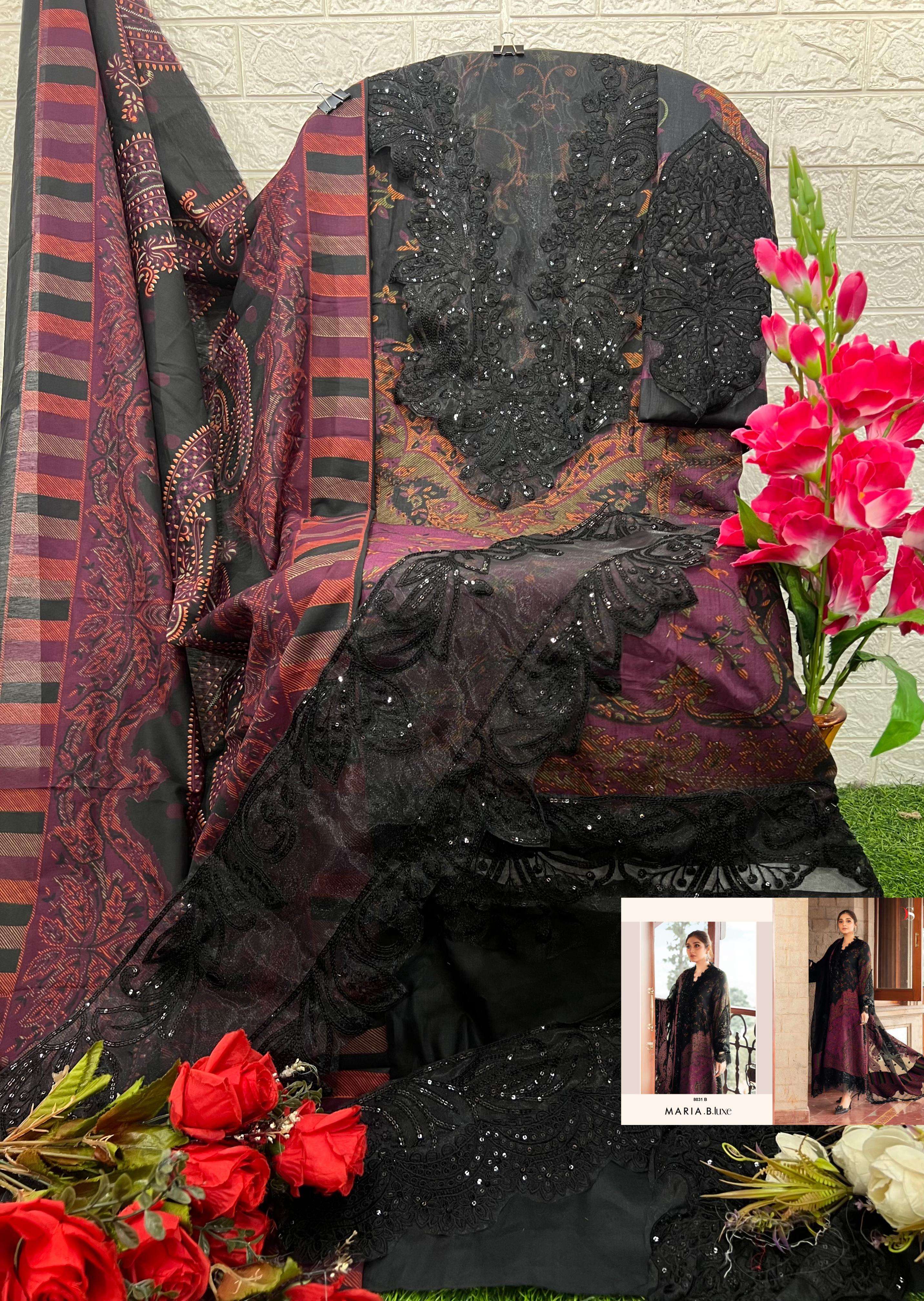 DEEPSY SUITS MARIA B LUXE D NO 8031 COTTON DESIGNER WORK SUIT
