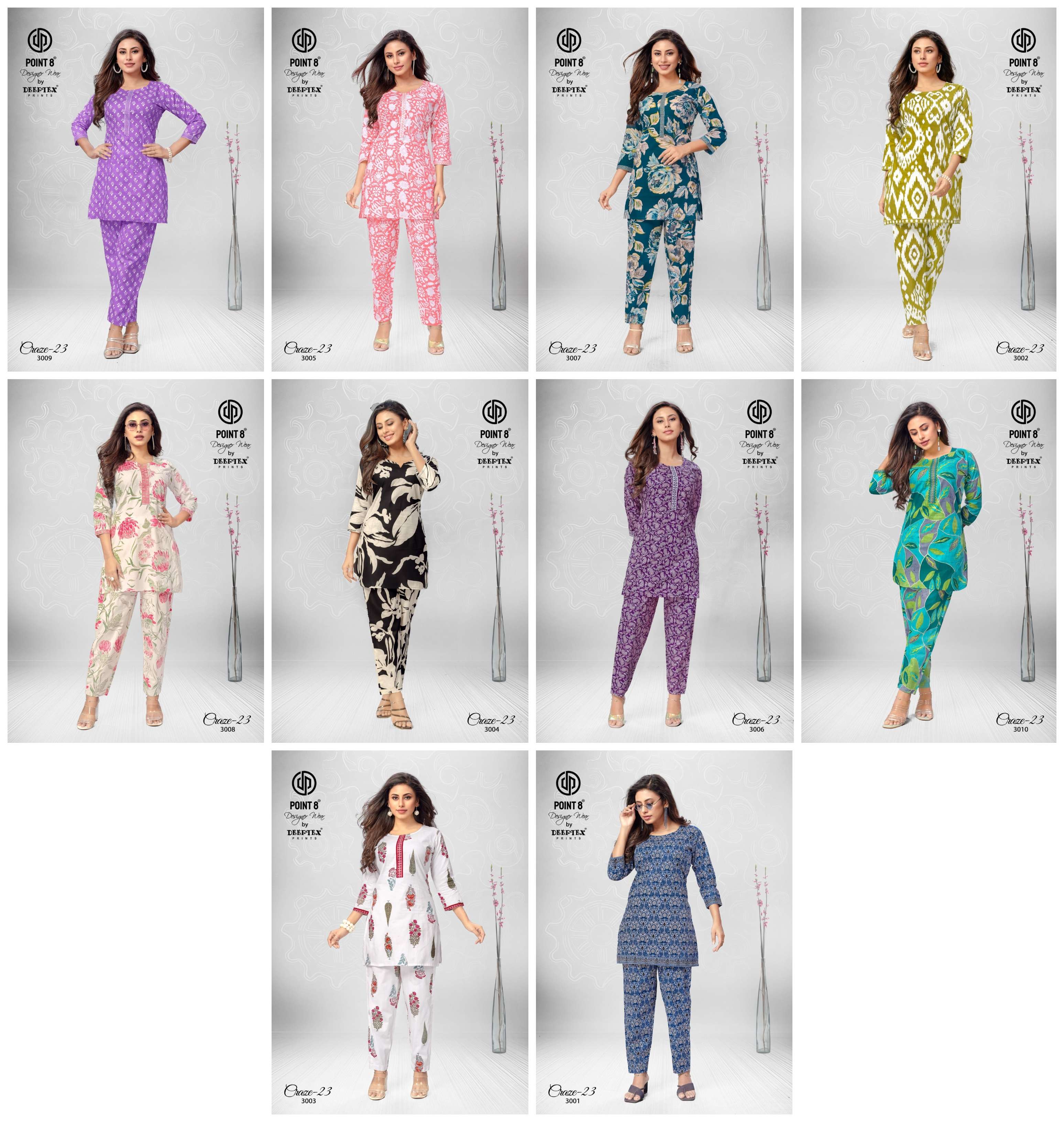 DEEPTEX PRINTS CRAZE VOL 3 COTTON PRINT FANCY TOP WITH PANT SET