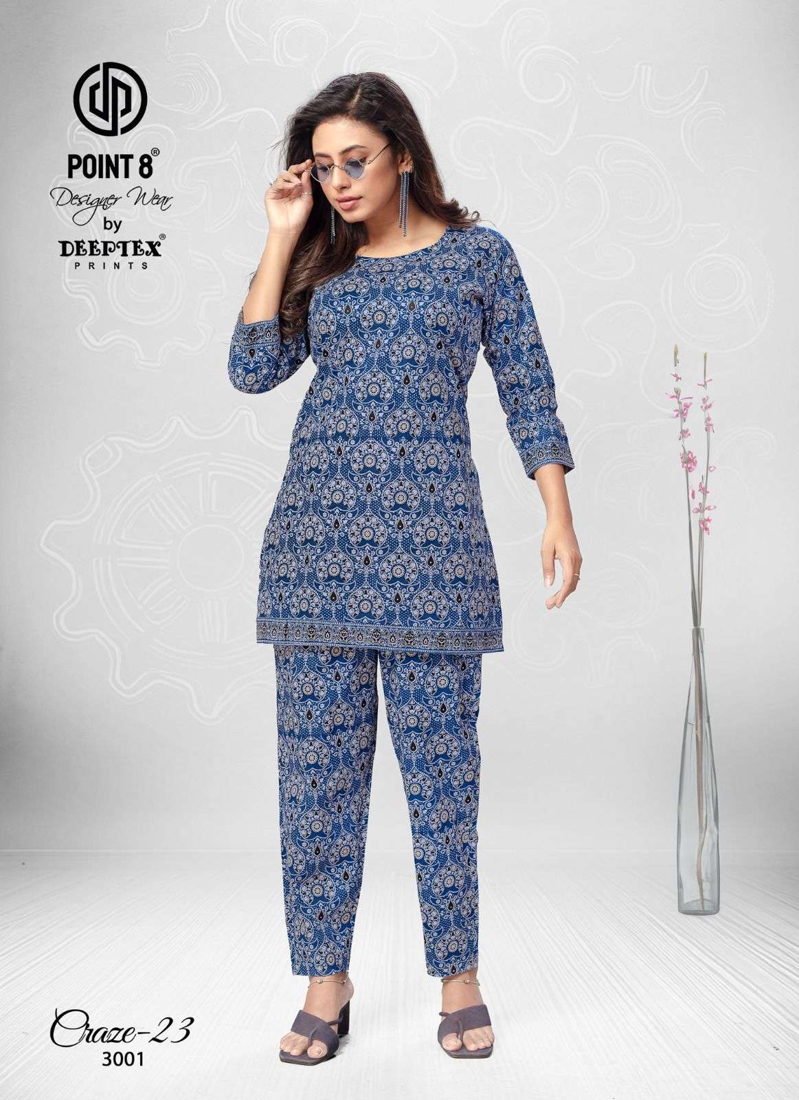 DEEPTEX PRINTS CRAZE VOL 3 COTTON PRINT FANCY TOP WITH PANT SET