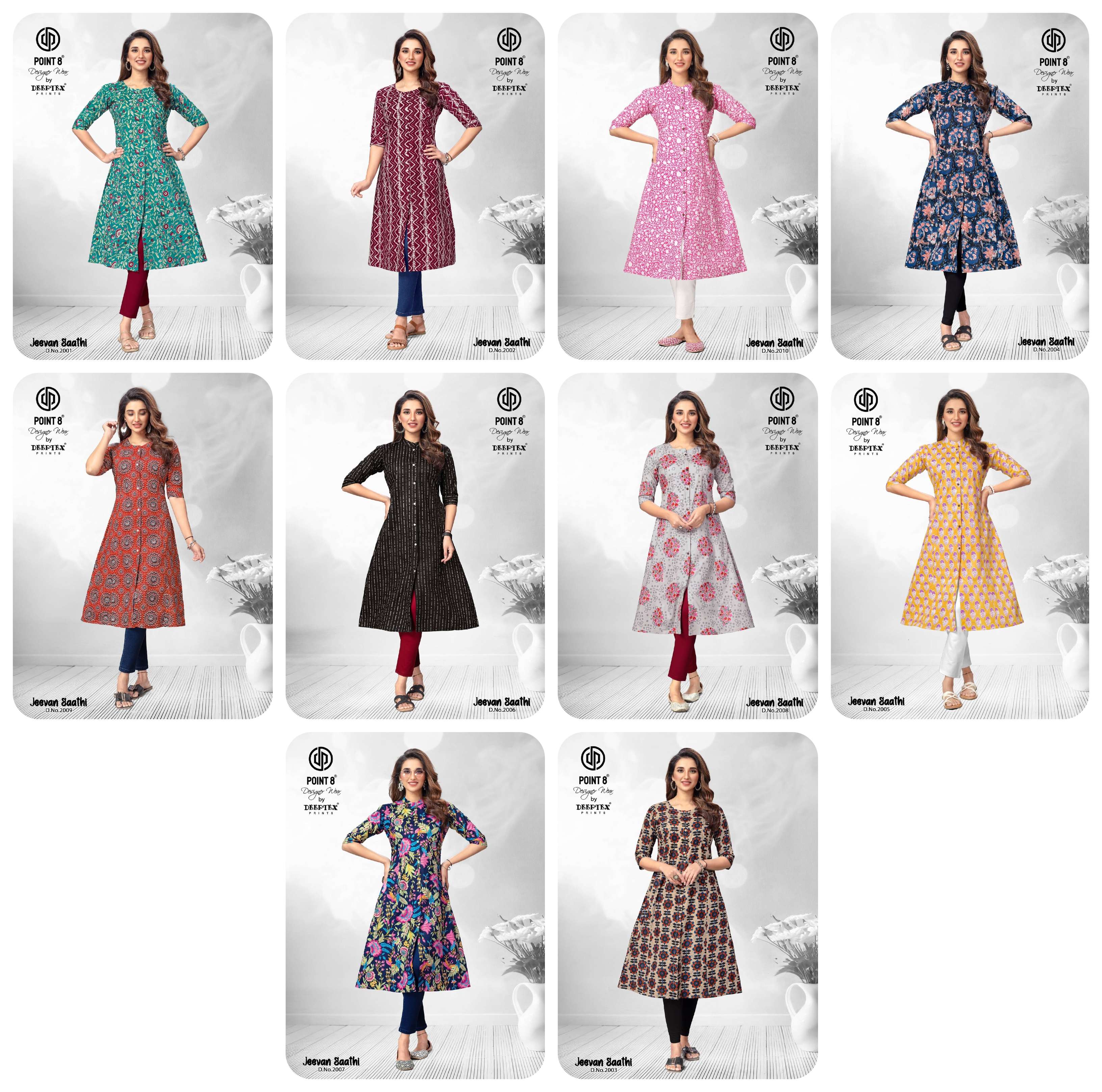DEEPTEX PRINTS JEEVAN SATHI VOL 2 COTTON PRINTED FANCY KURTI