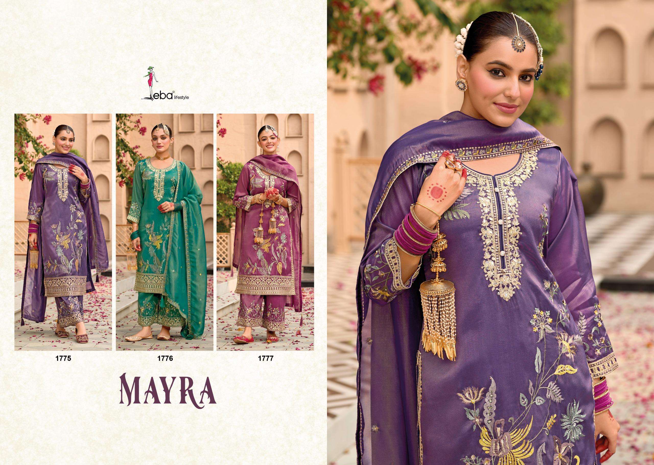 EBA LIFESTYLE MAYRA HEAVY EMBROIDERY DESIGNER PARTY WEAR SUIT