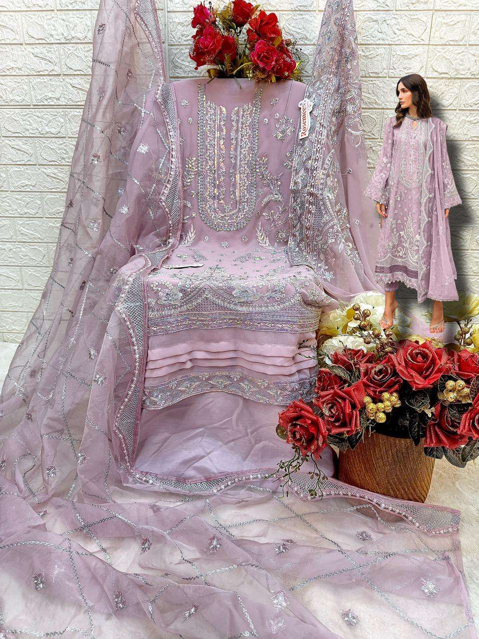  FEPIC ROSEMEEN C 1700 GEORGETTE BEAUTIFUL EMBROIDERED PAKISTANI SUIT